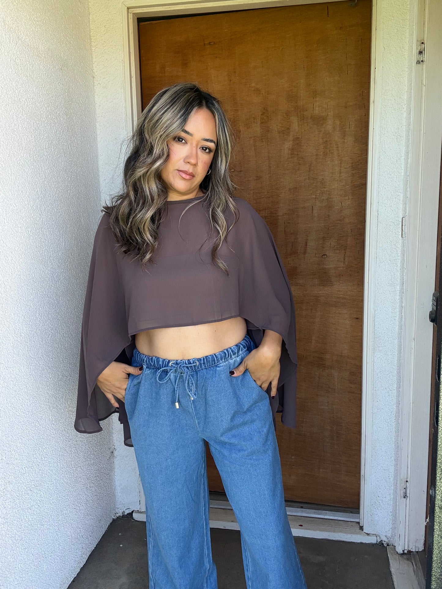 Vianna Pull On Wide Leg Jeans