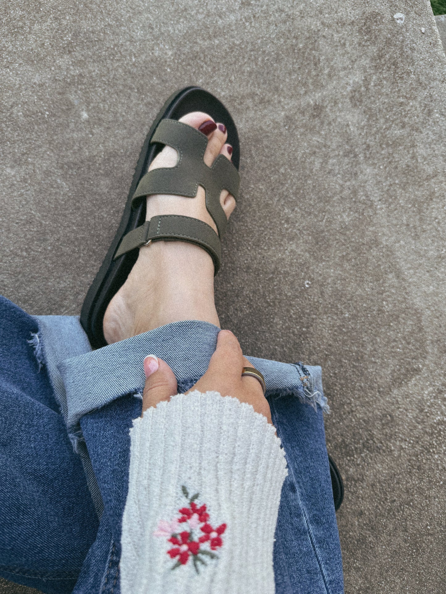 Emily Sandal- Olive
