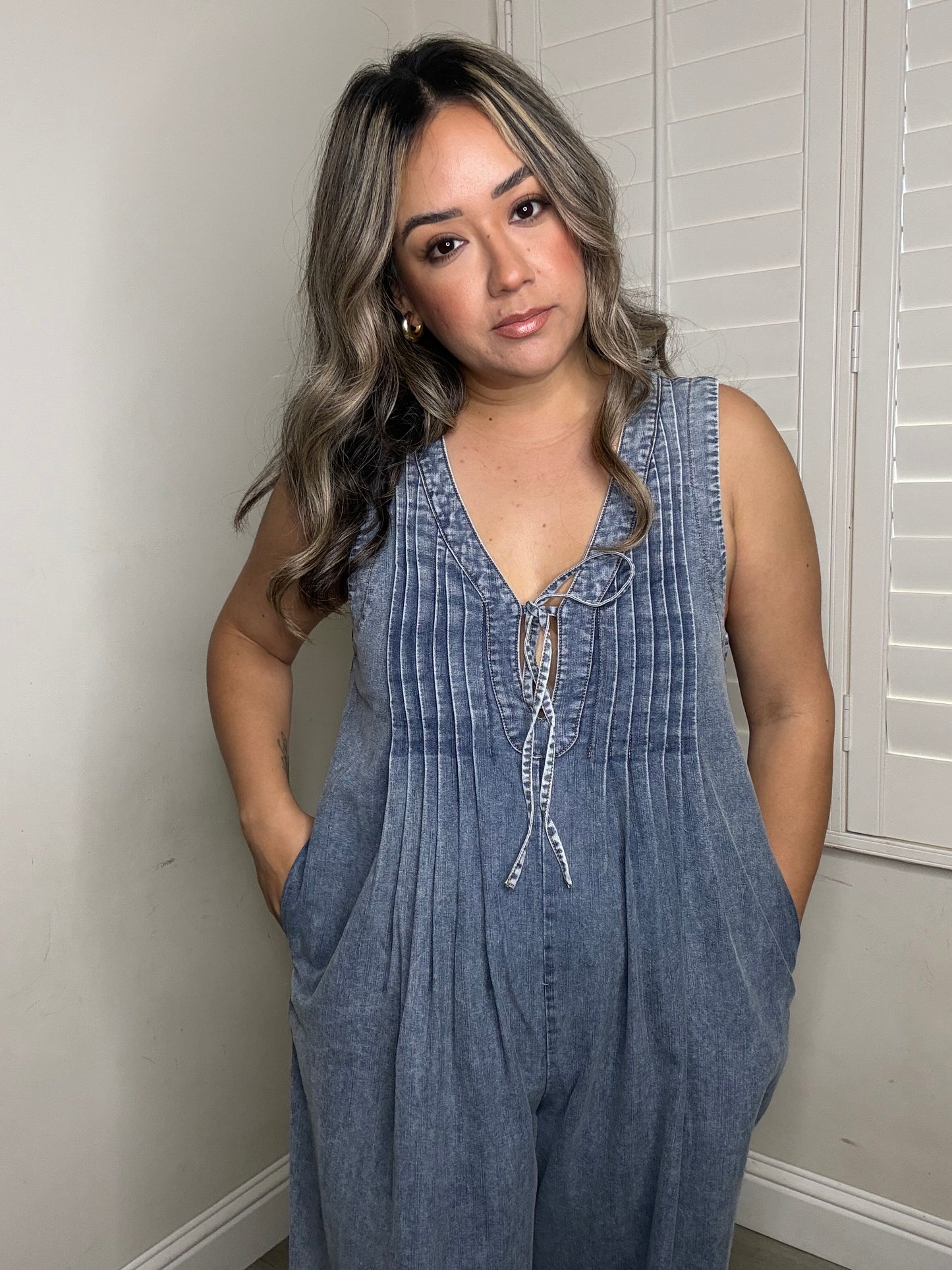 Larah Oversized Denim Jumpsuit
