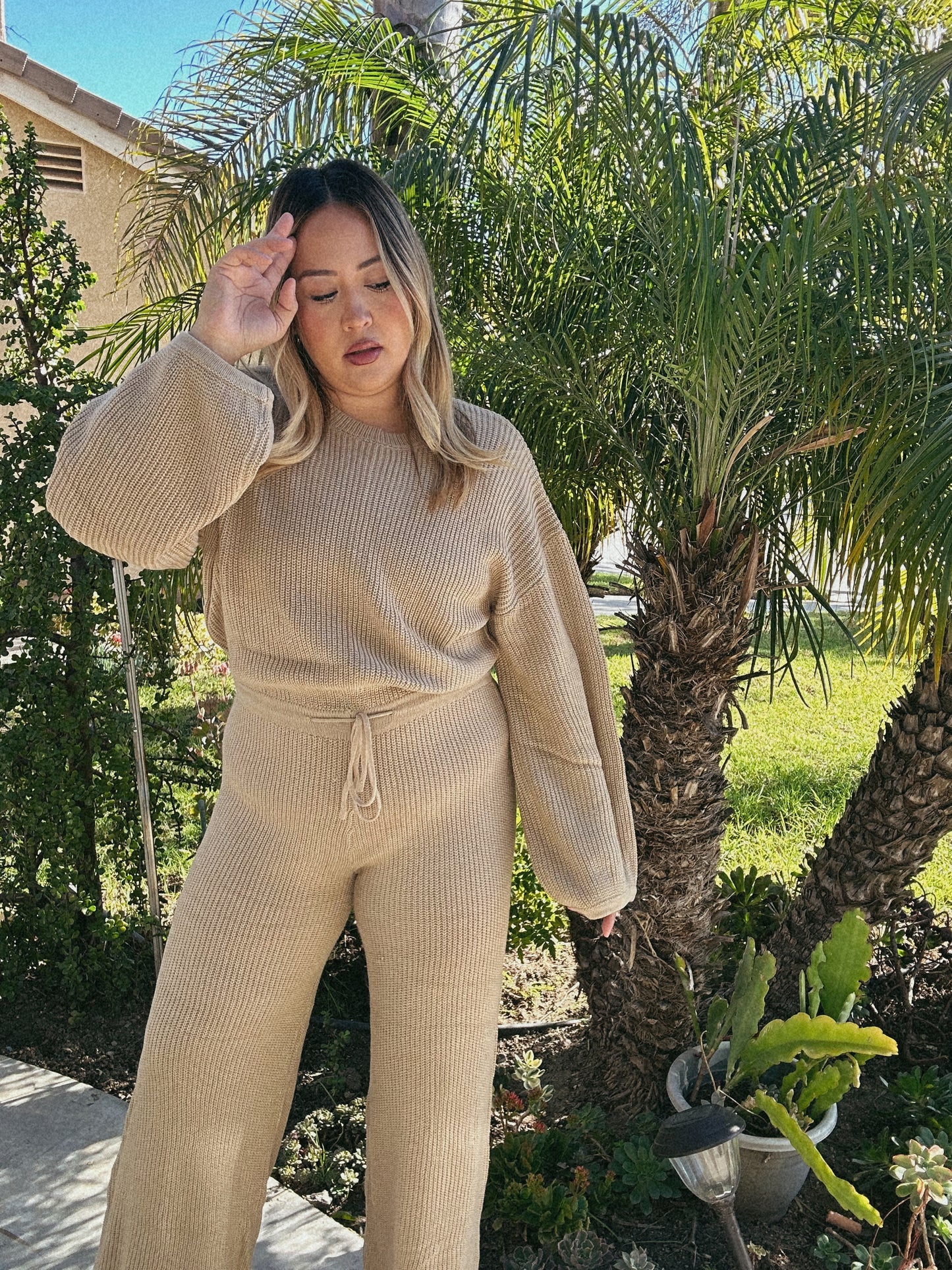Laid Back Knit Sweater Jumpsuit