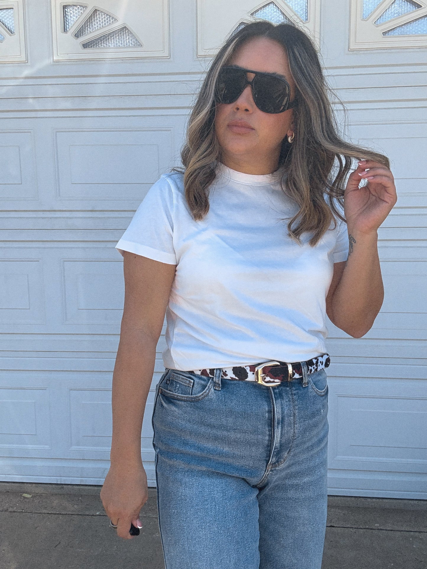 Thalia Thin Cow Belt