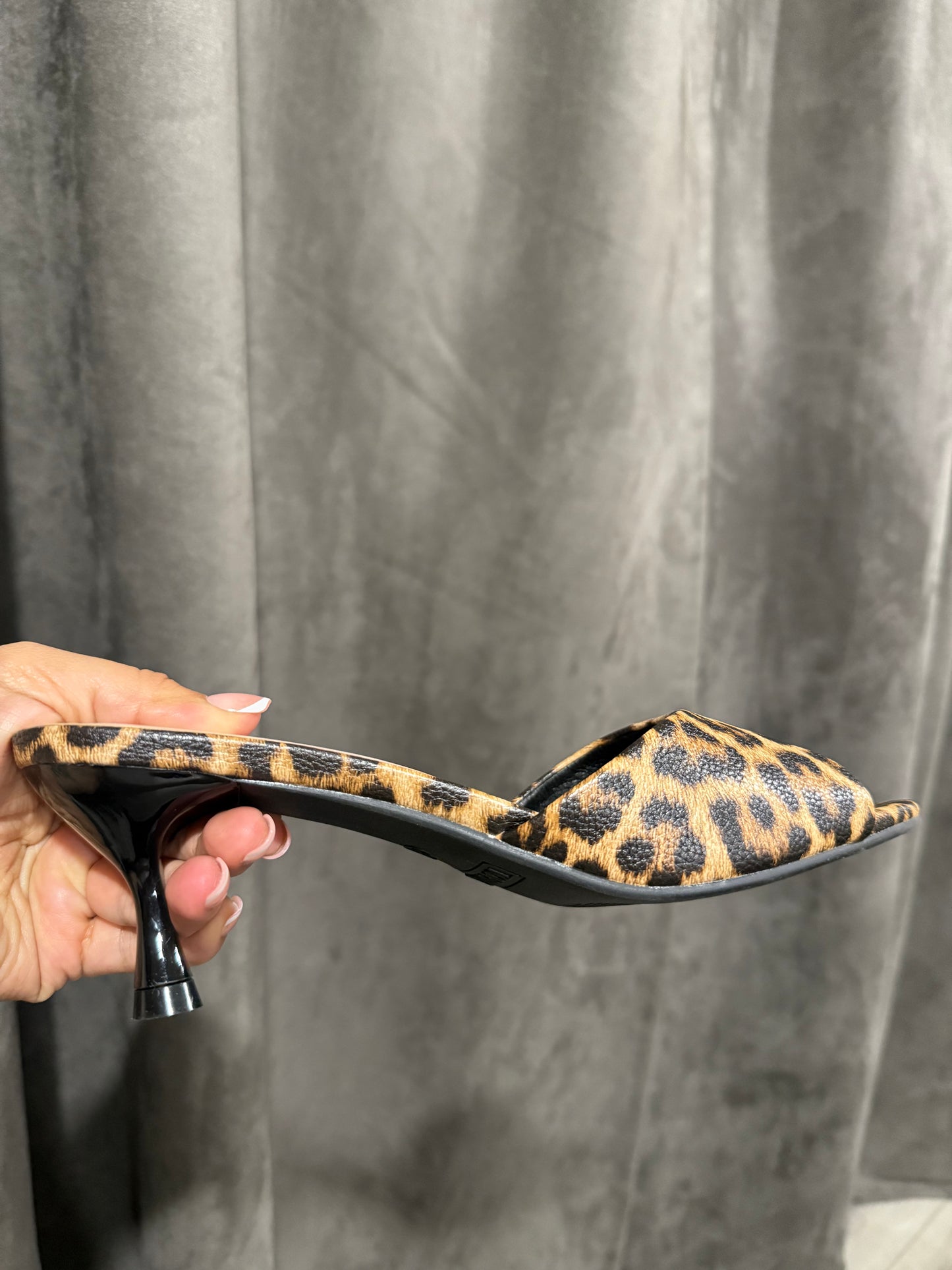 Angie Leopard Kitten Heel