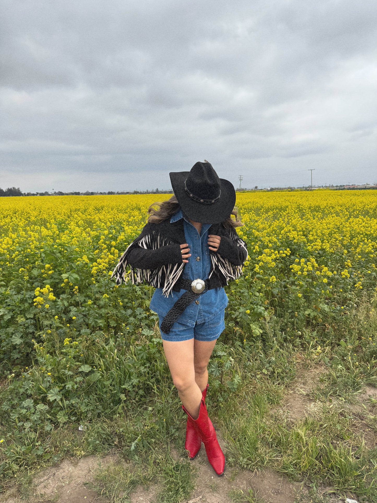 Reina Denim Shorts Set
