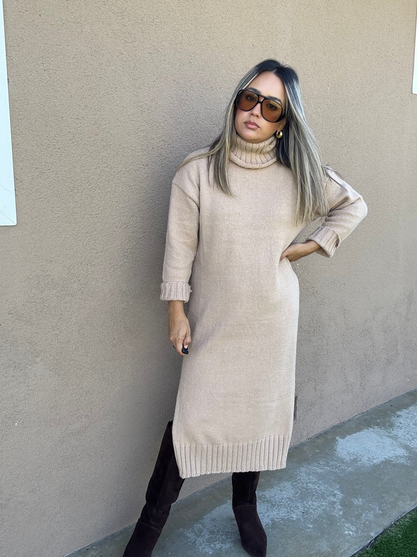 Harvest Turtleneck Dress