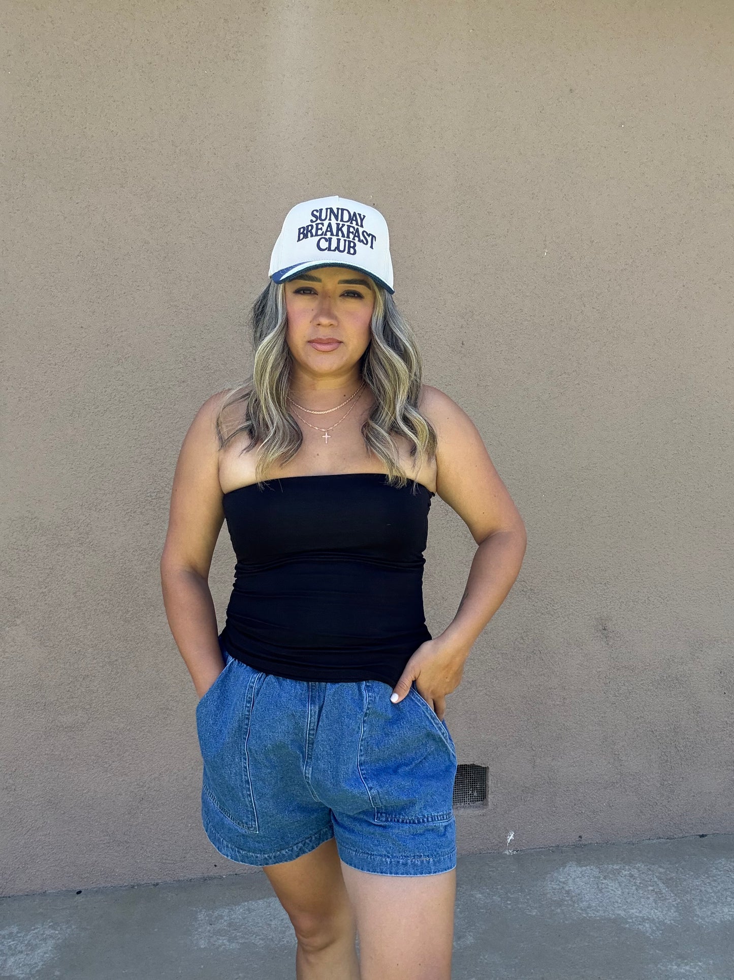 Sunday Breakfast Club Hat- Denim/Blue
