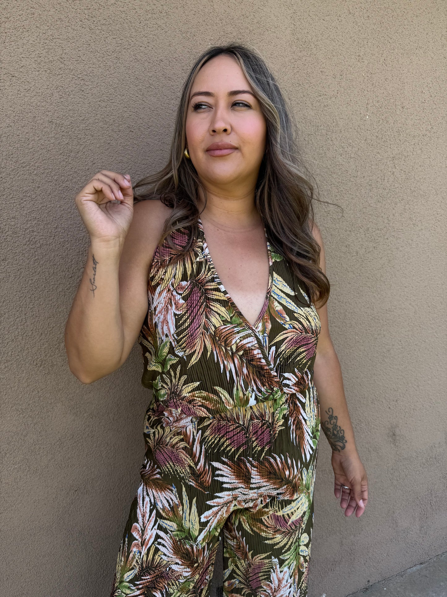 Olivia Ribbed Halter Jumpsuit
