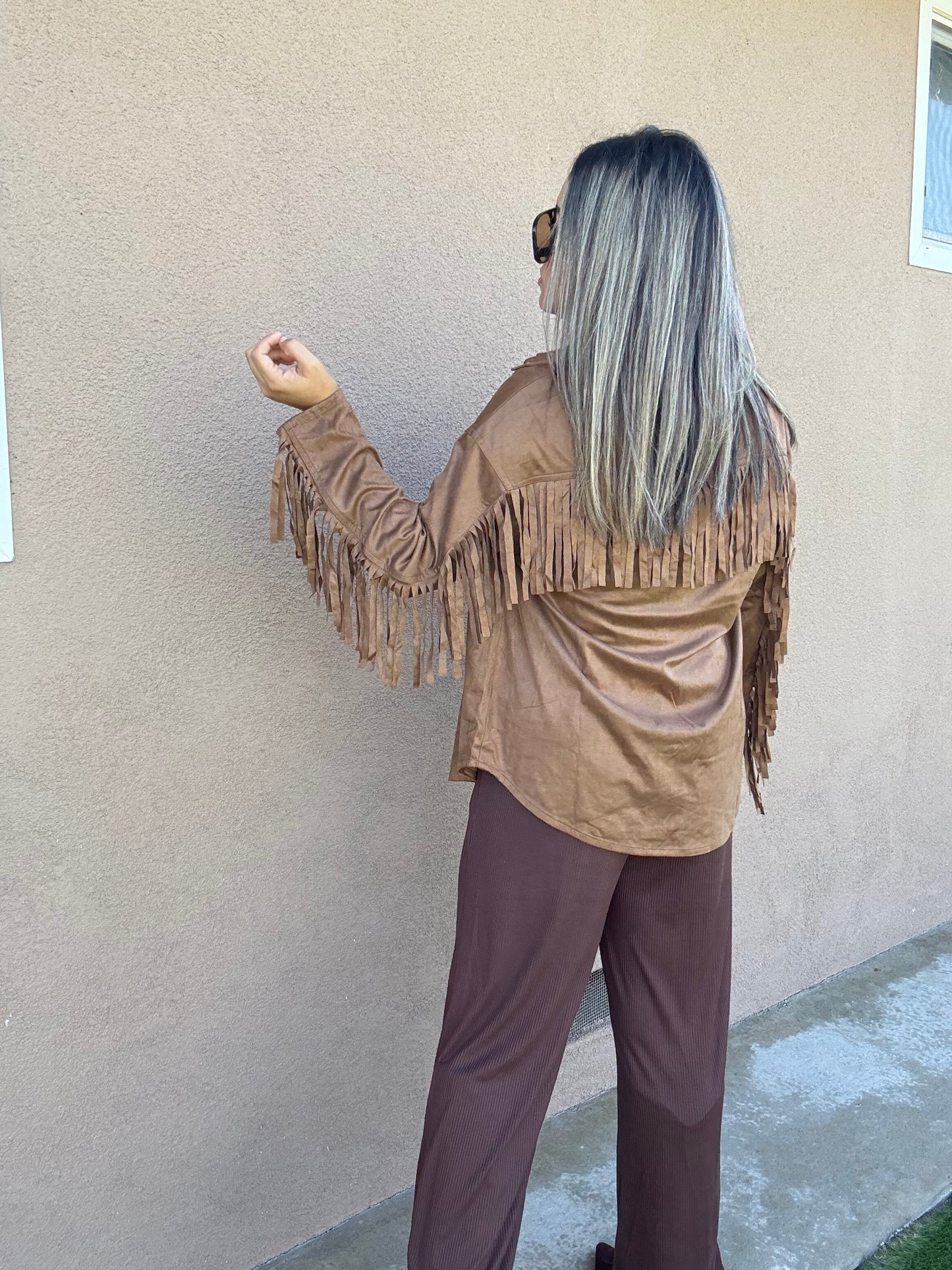 November Mocha Fringe Jacket
