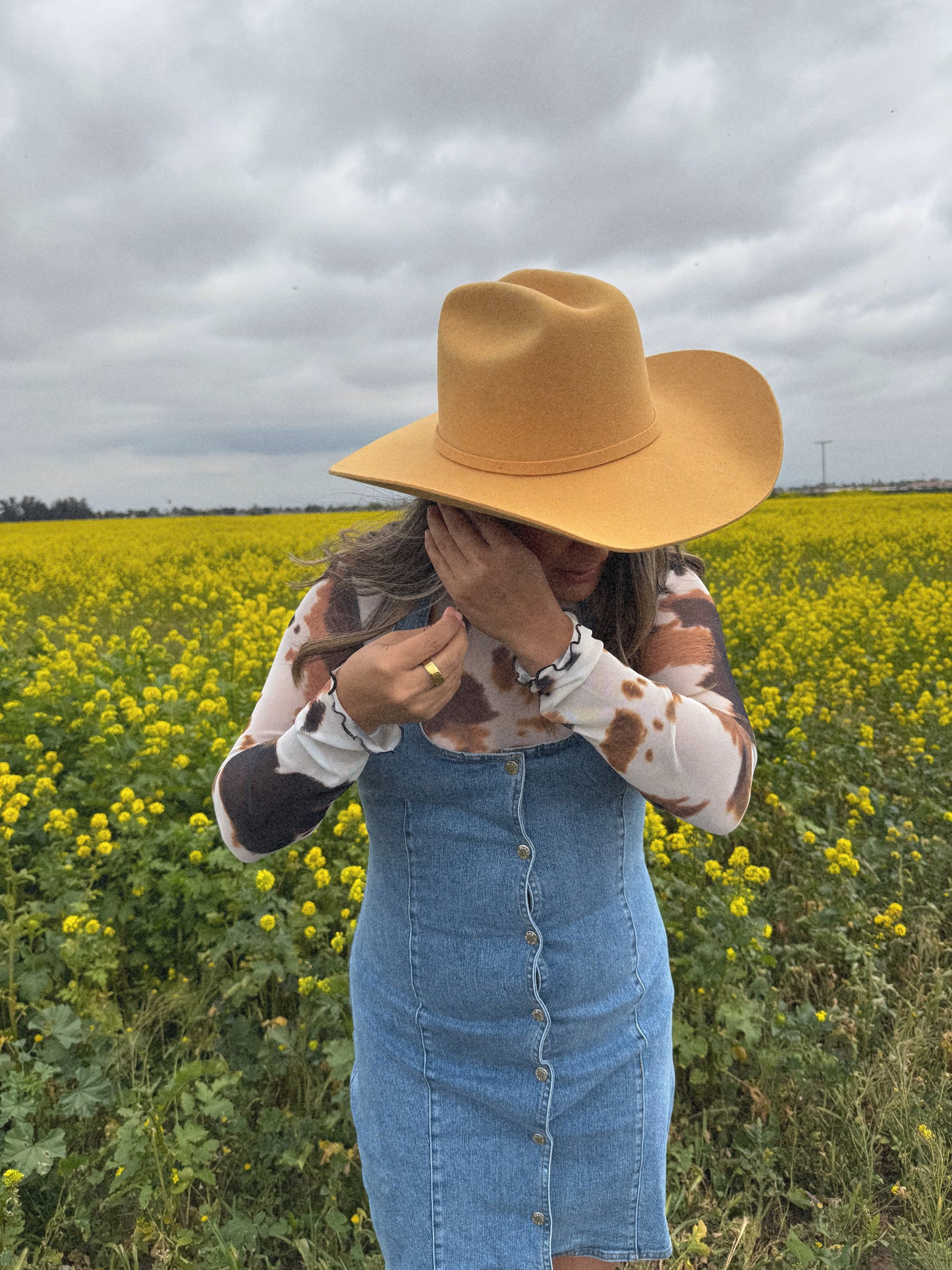 Me Gustas Sheer Cow Print Top