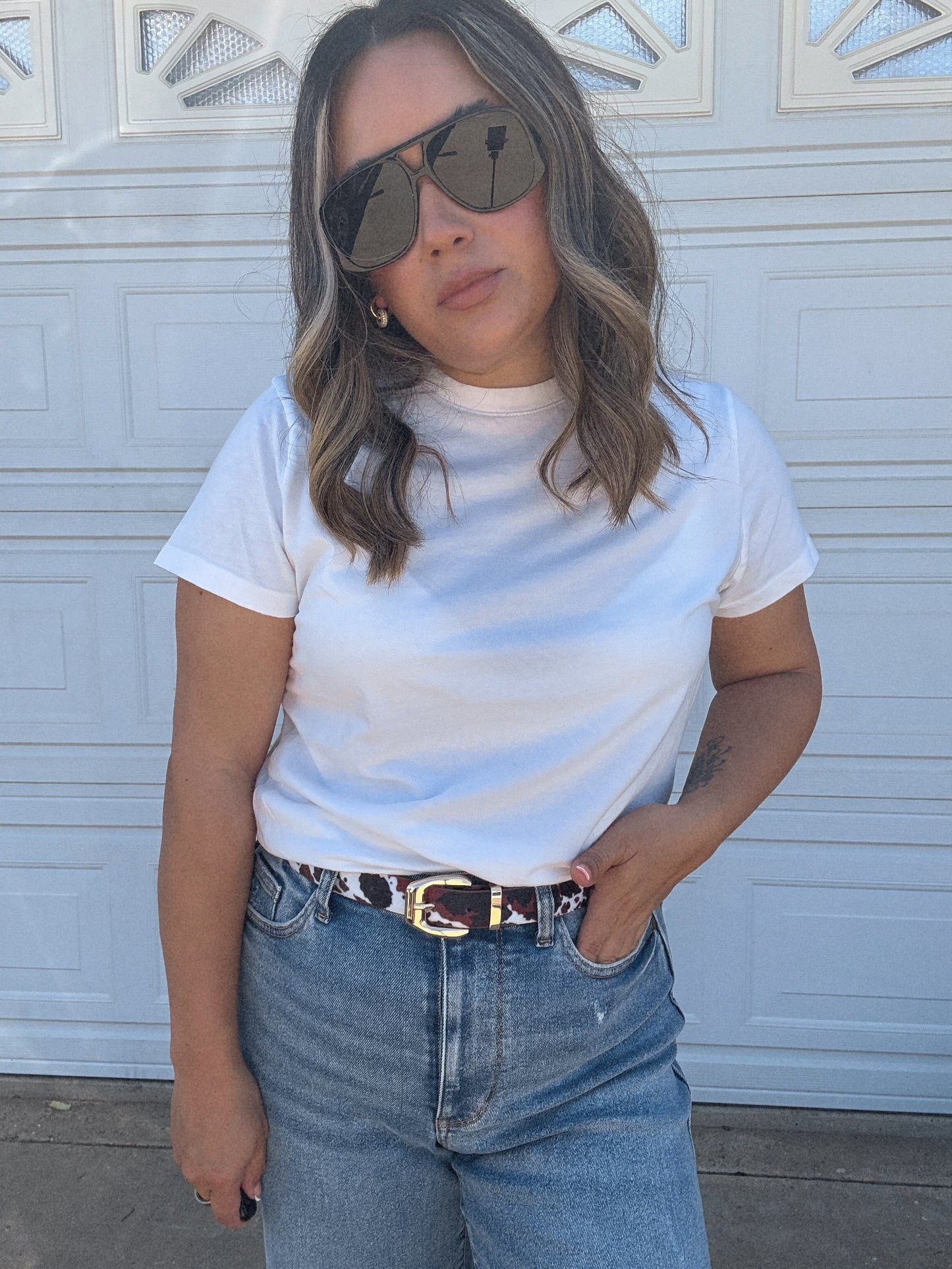 Thalia Thin Cow Belt