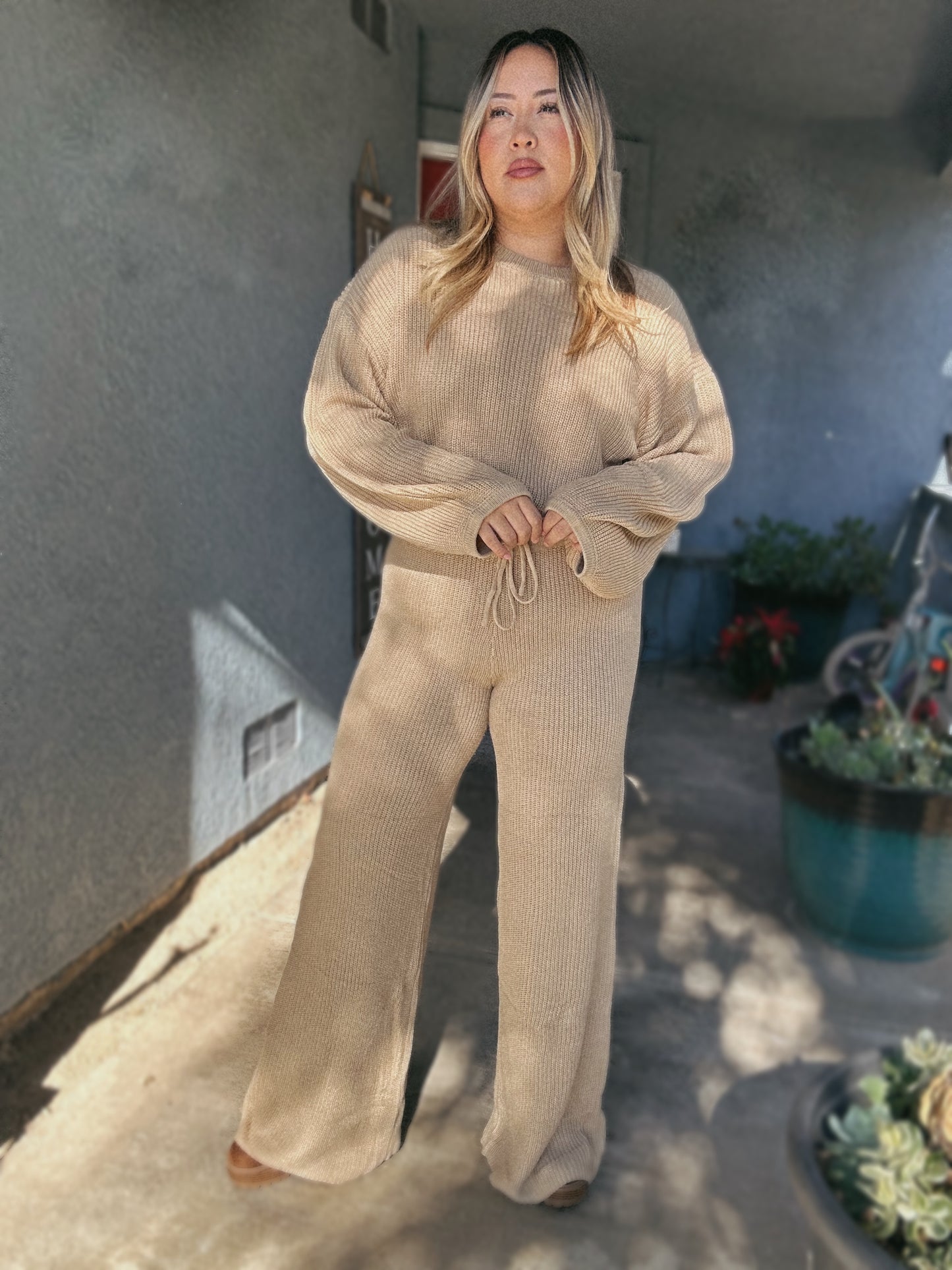 Laid Back Knit Sweater Jumpsuit