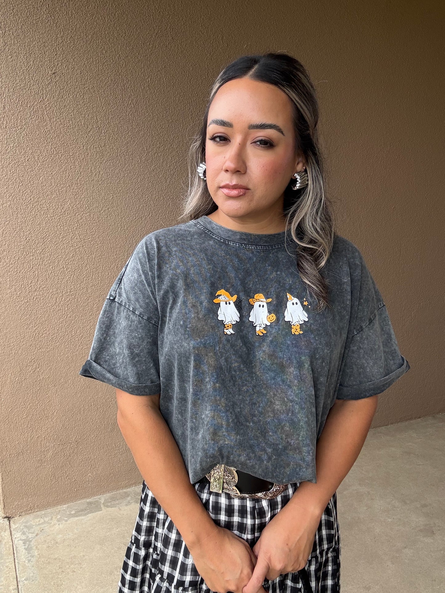Ghostie Trio Acid Wash Tee