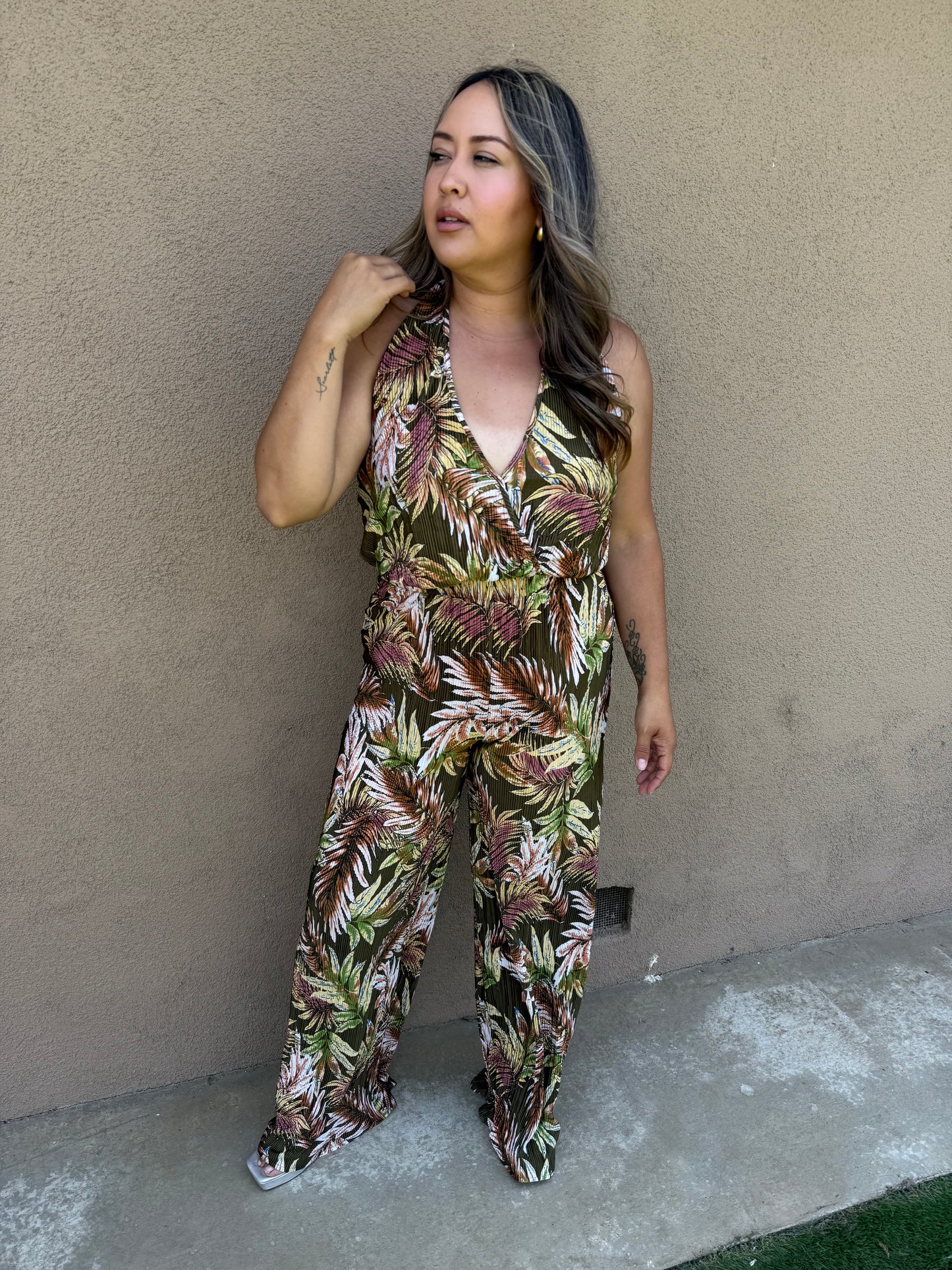 Olivia Ribbed Halter Jumpsuit