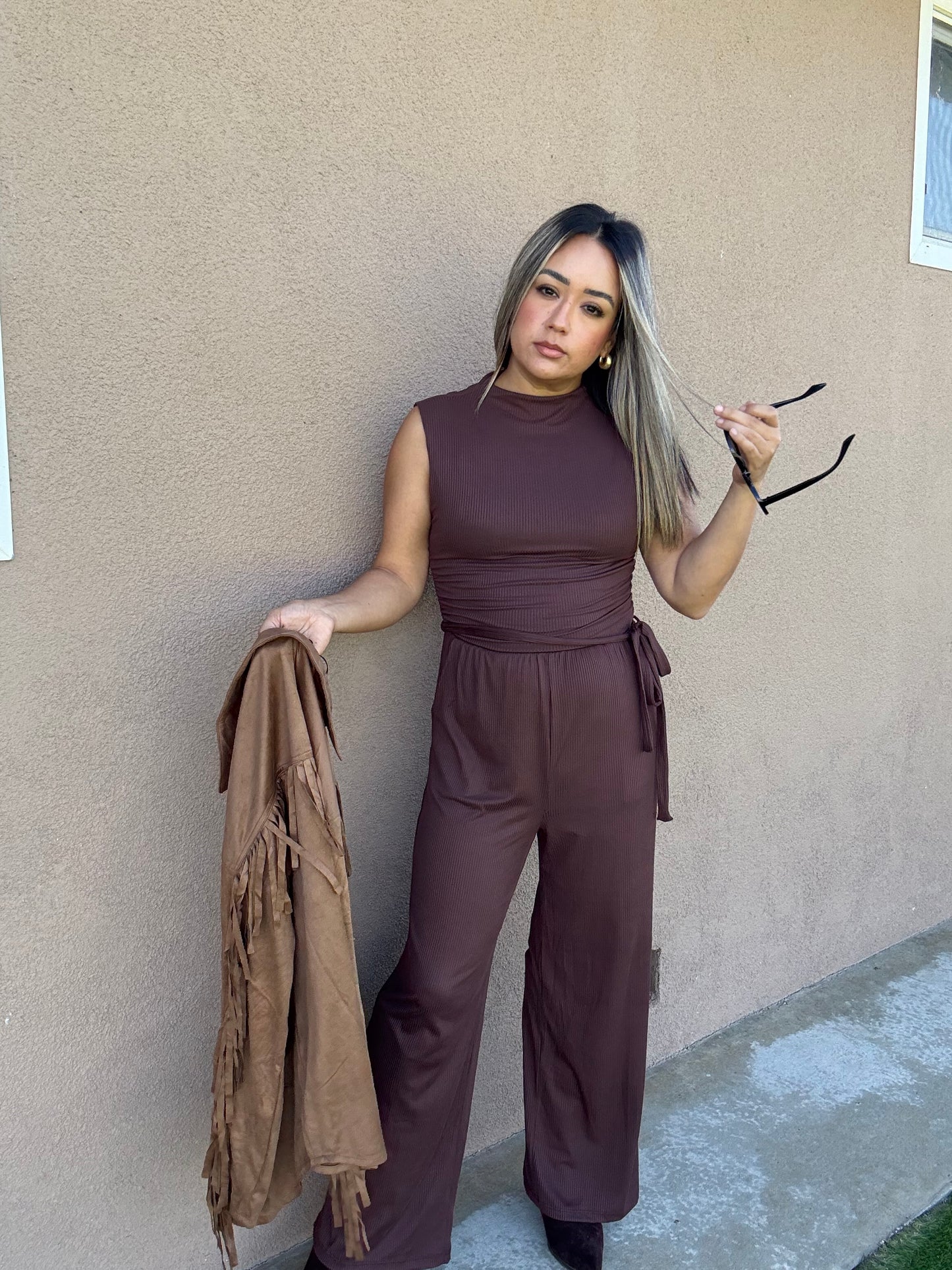 November Mocha Fringe Jacket