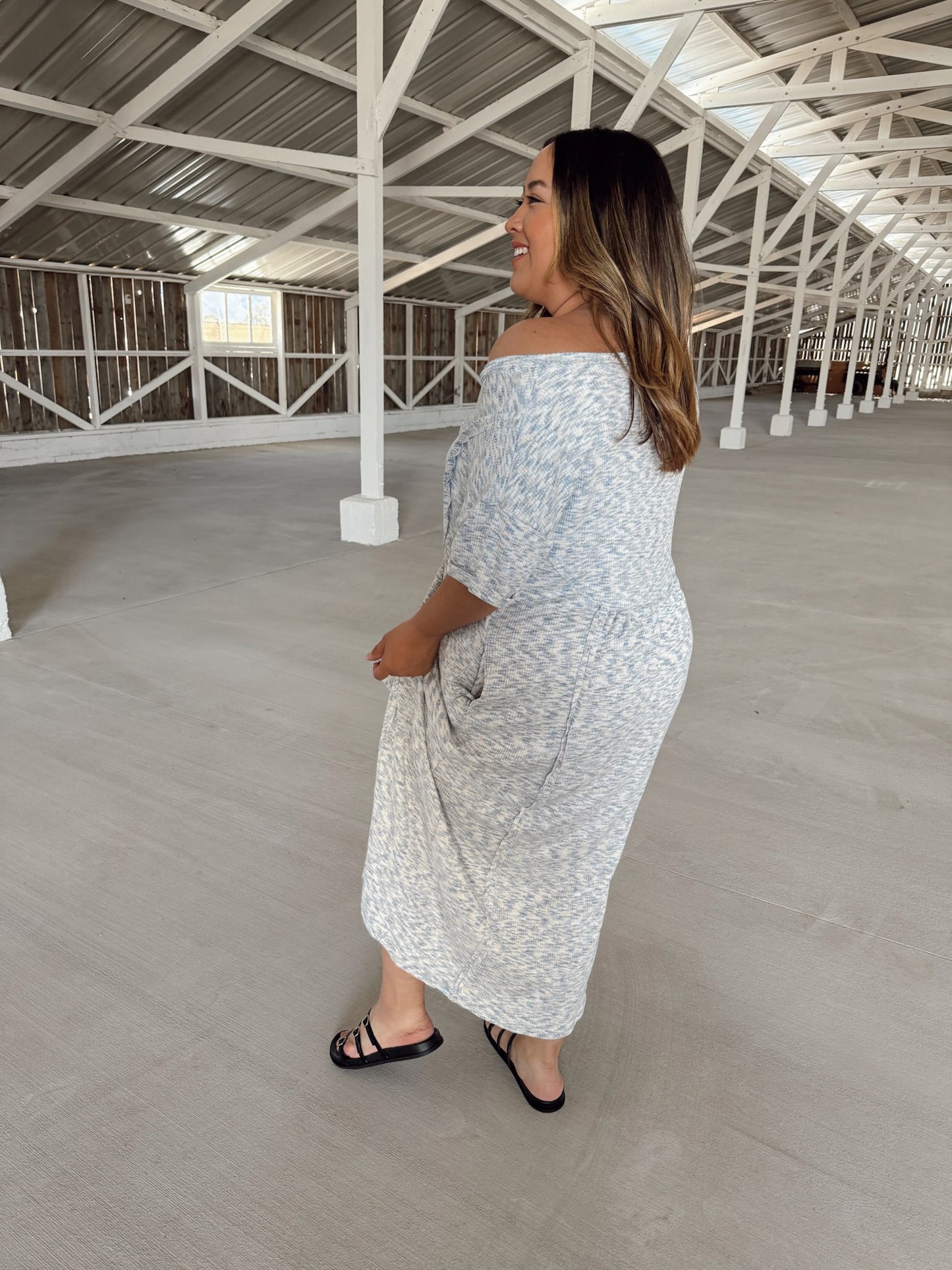 On The Go Dusk Blue Maxi Dress