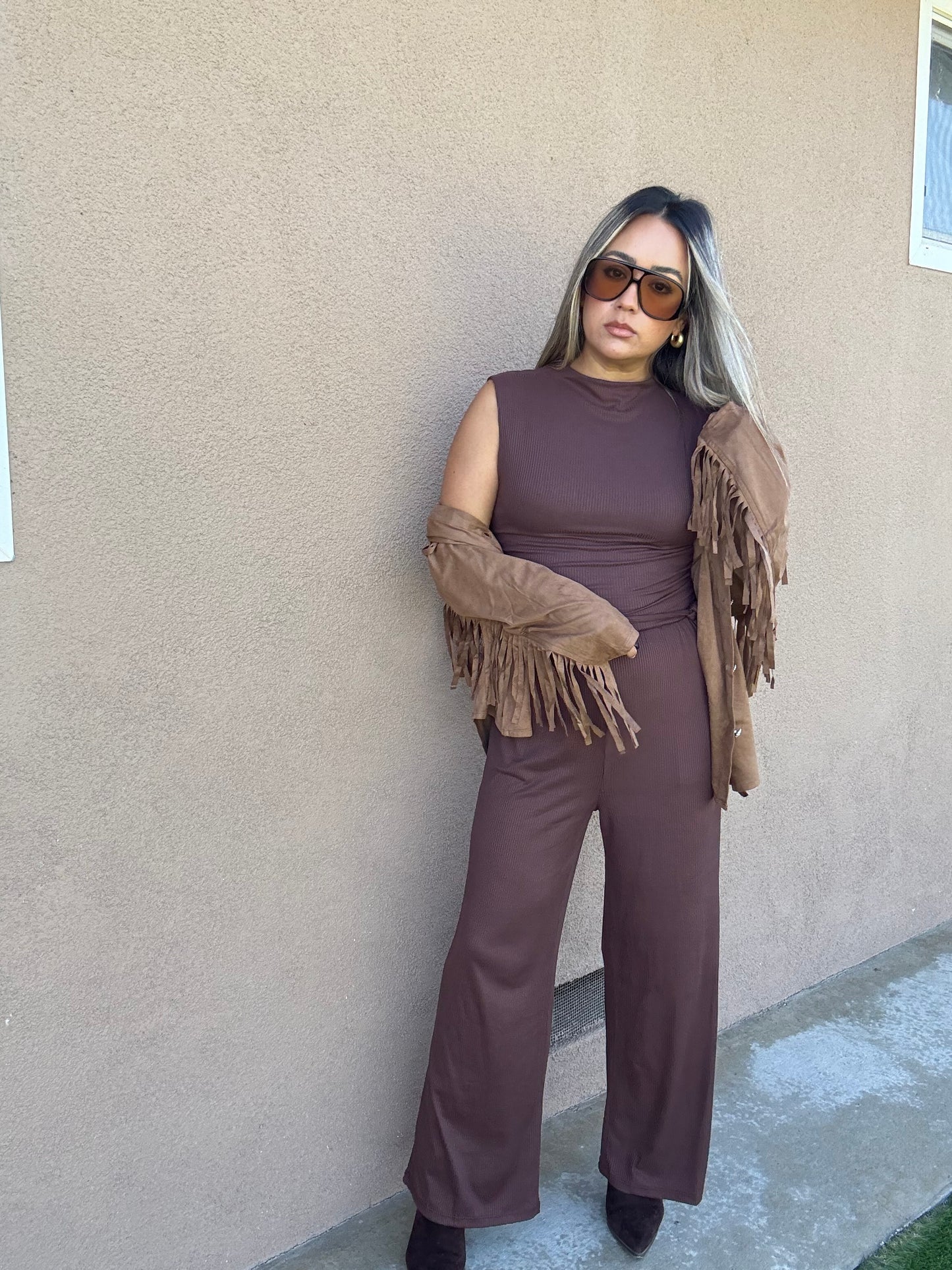 November Mocha Fringe Jacket