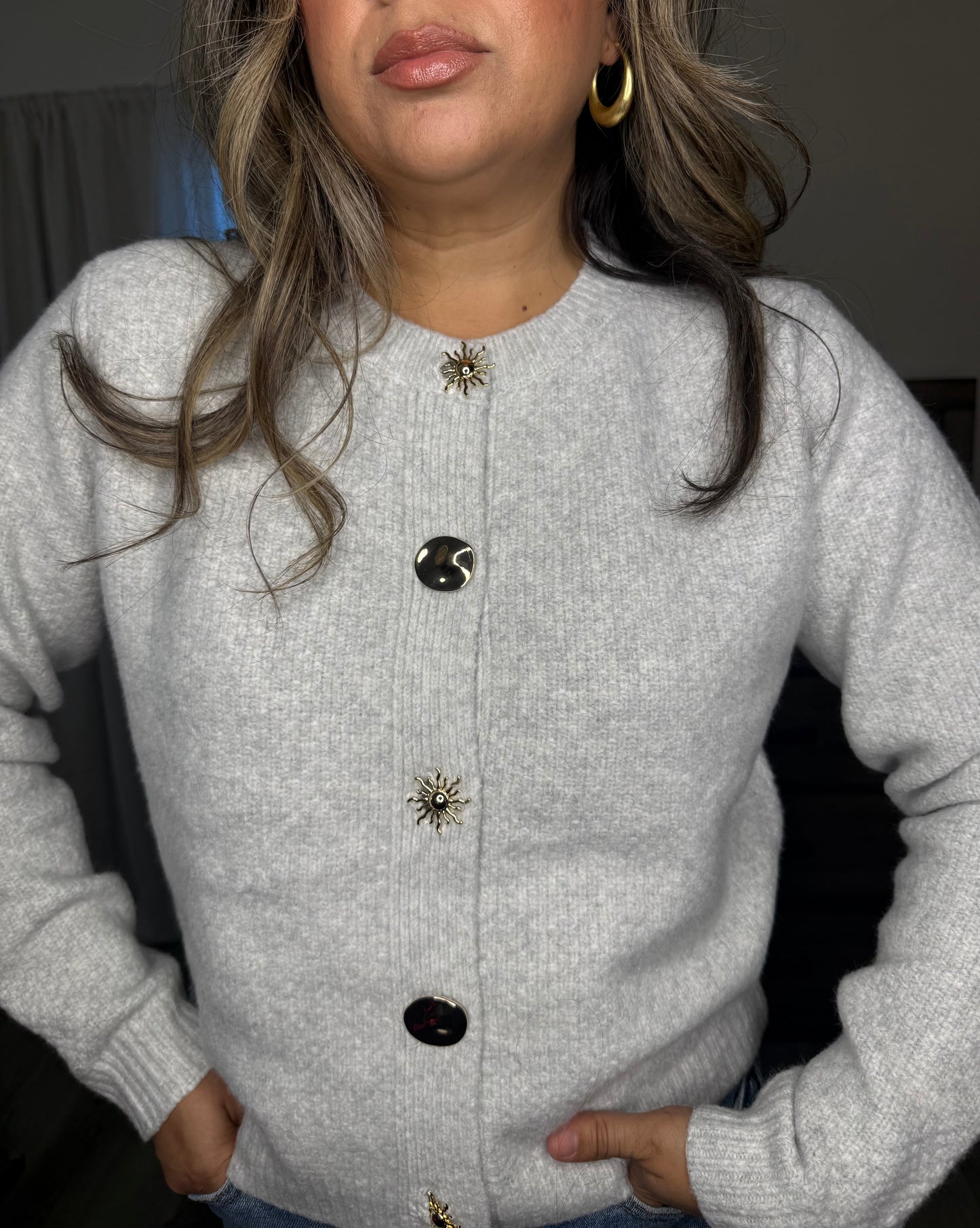 Solecito Cardigan- Grey