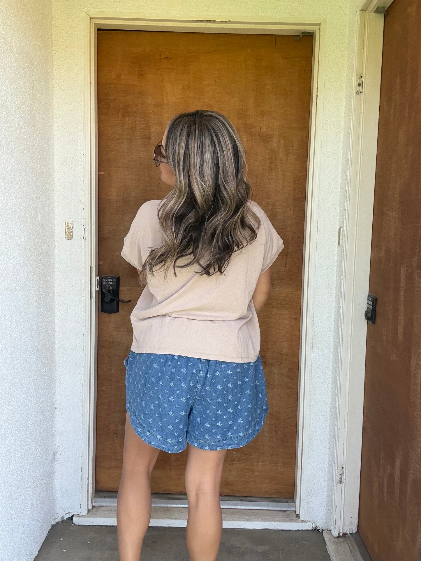 Allie Floral Denim Shorts