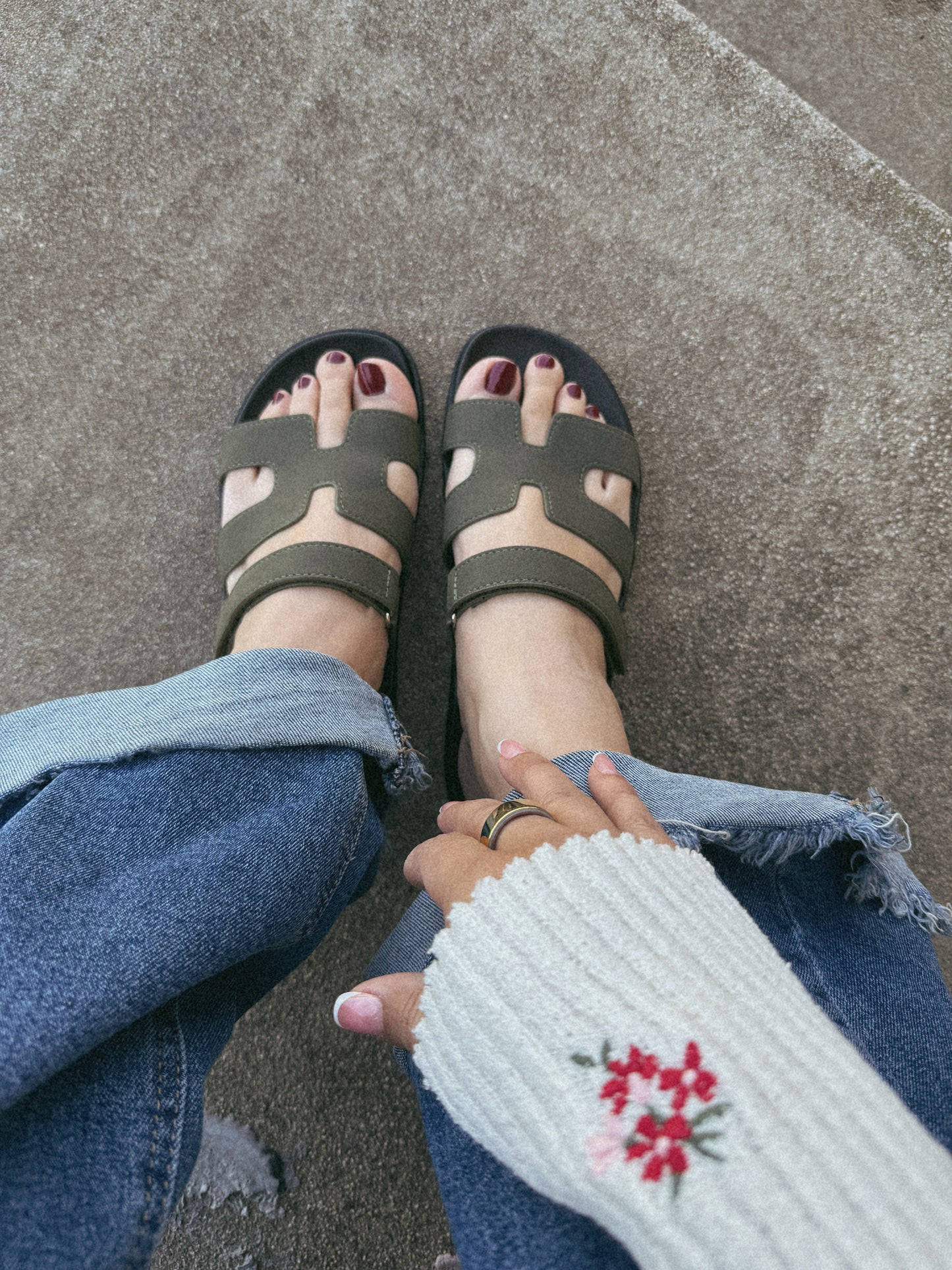 Emily Sandal- Olive