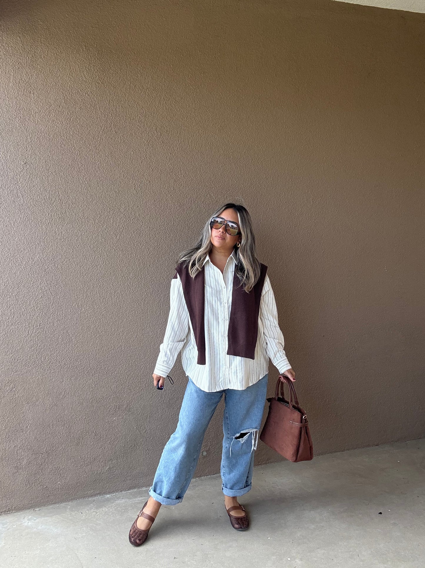 She’s Chic Suede Bag- Cognac