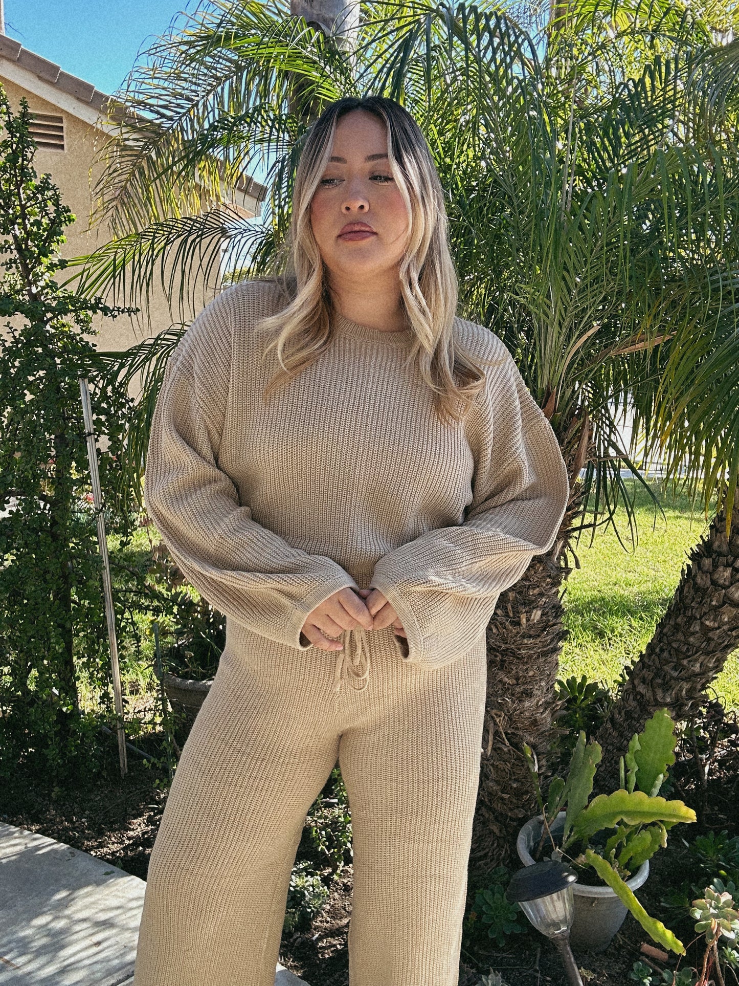 Laid Back Knit Sweater Jumpsuit