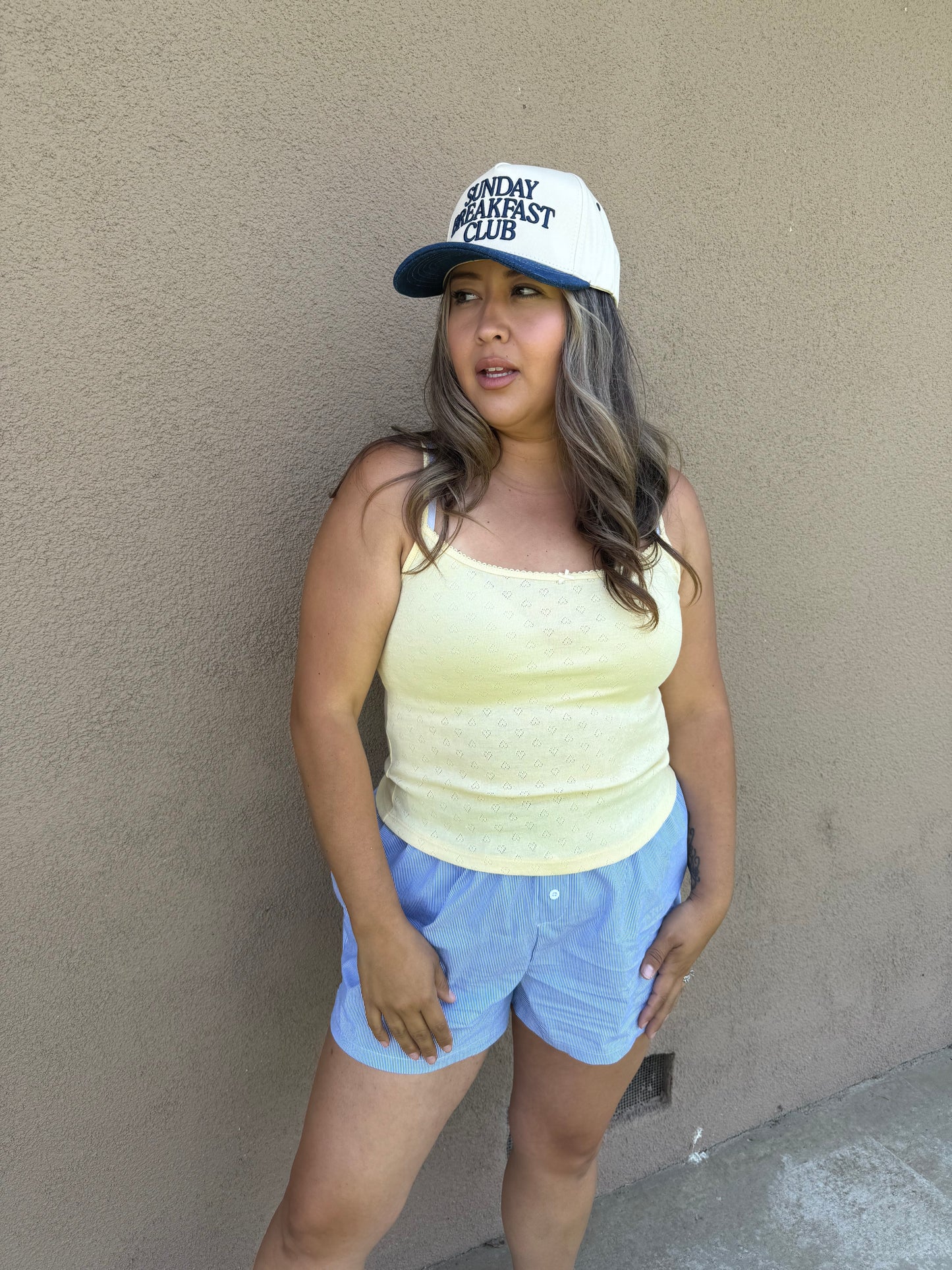 Sunday Breakfast Club Hat- Denim/Blue