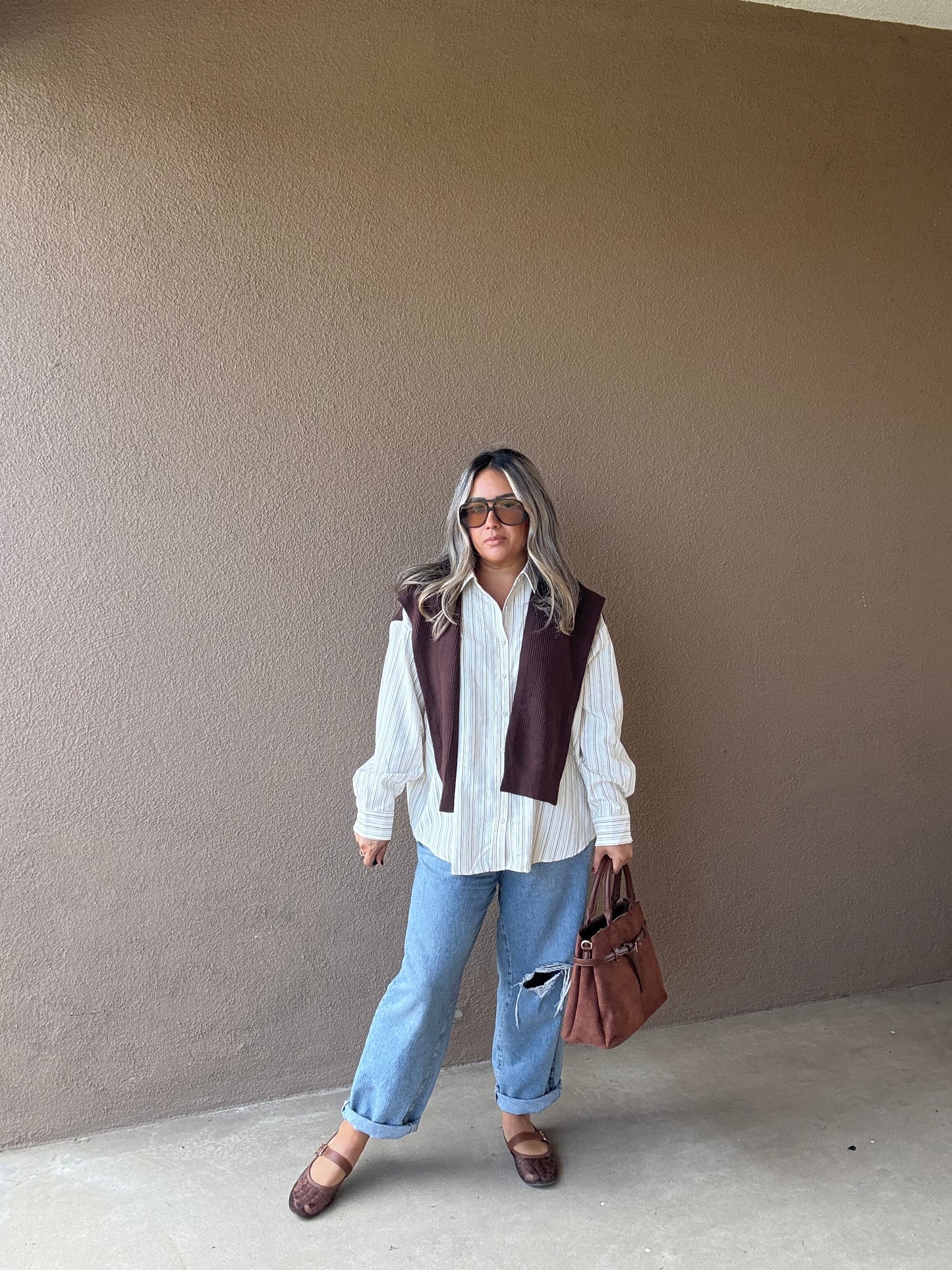 She’s Chic Suede Bag- Cognac