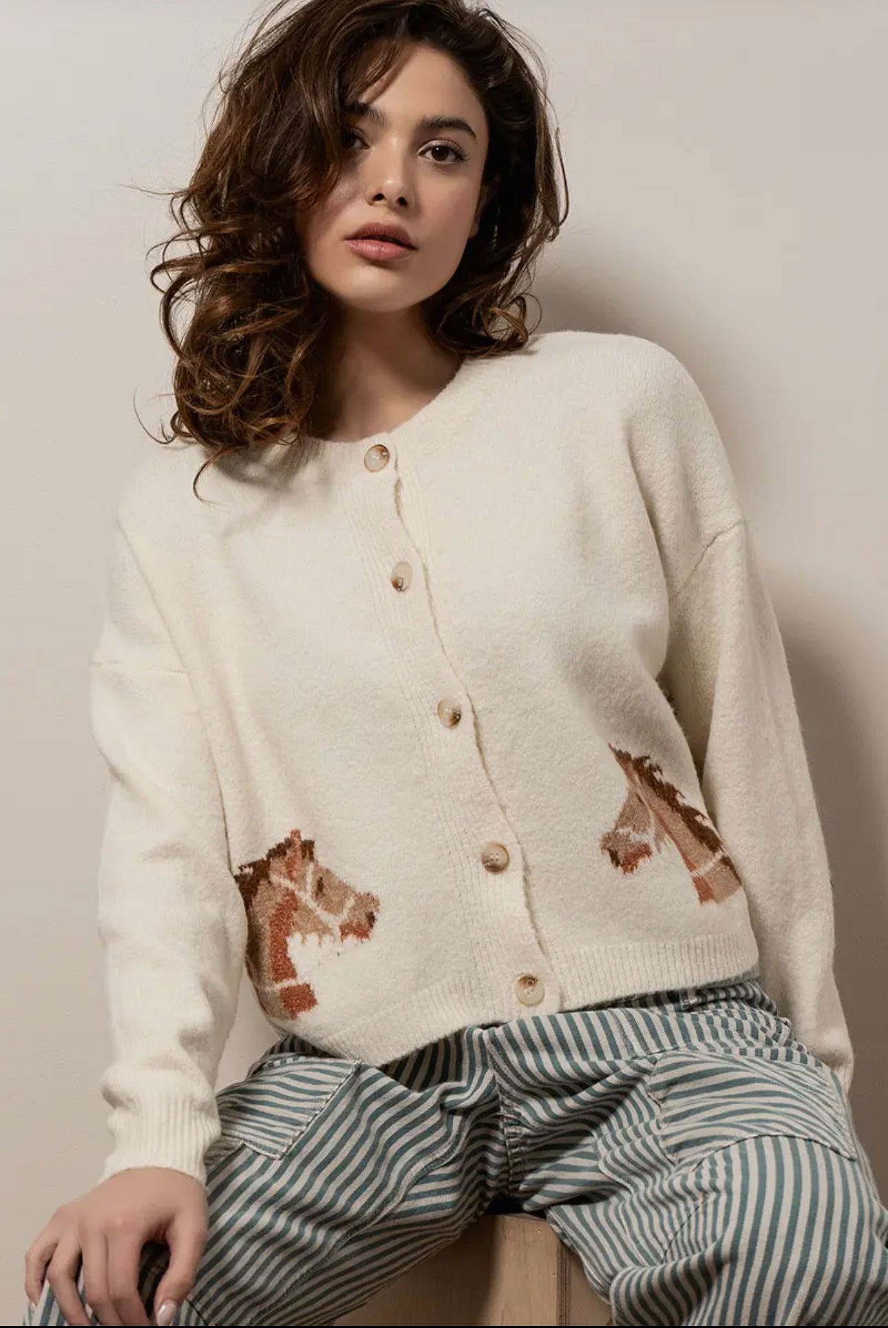 Saddle Up Horse Knit Cardigan