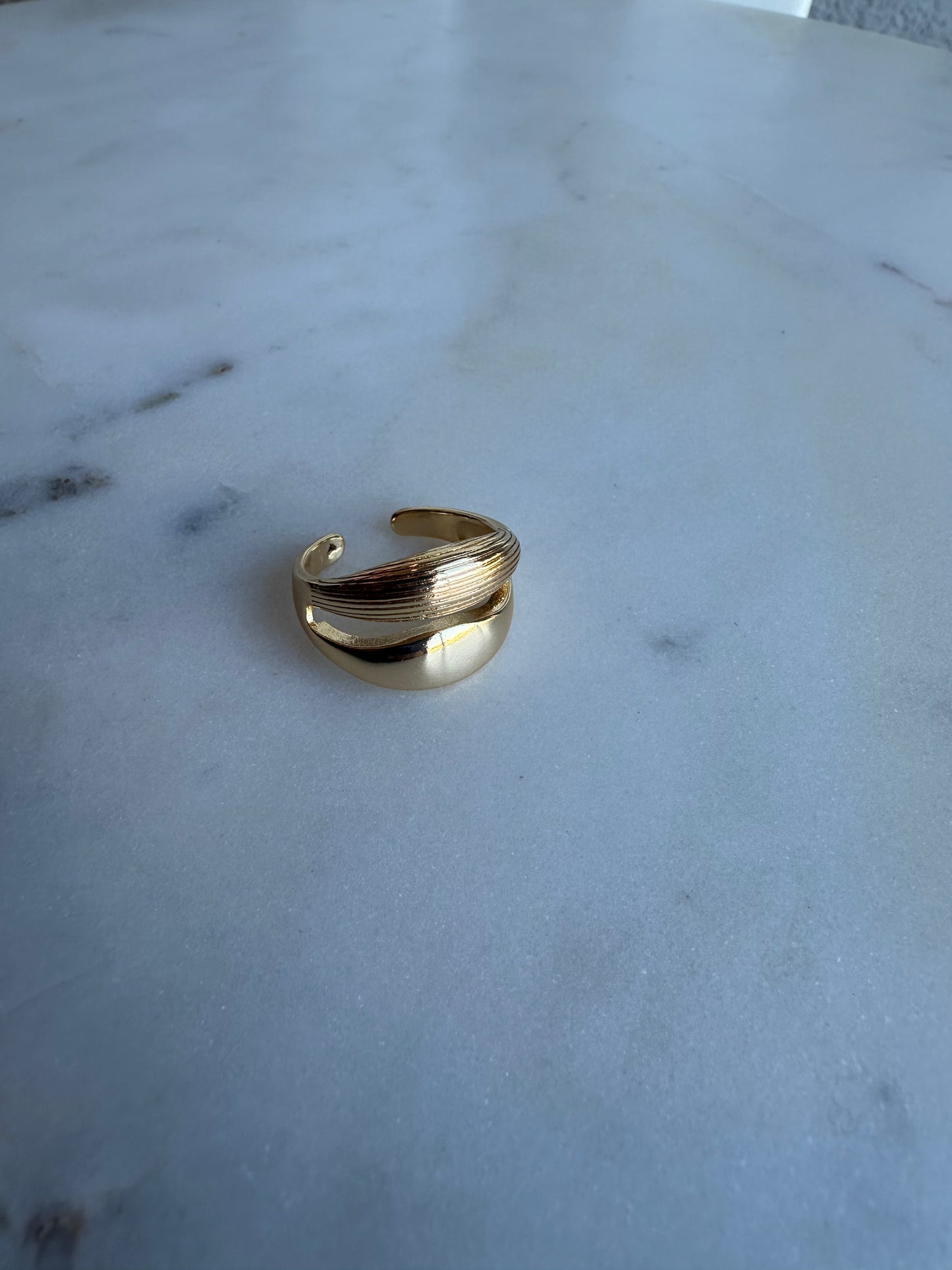 Demi Gold Double Band Ring