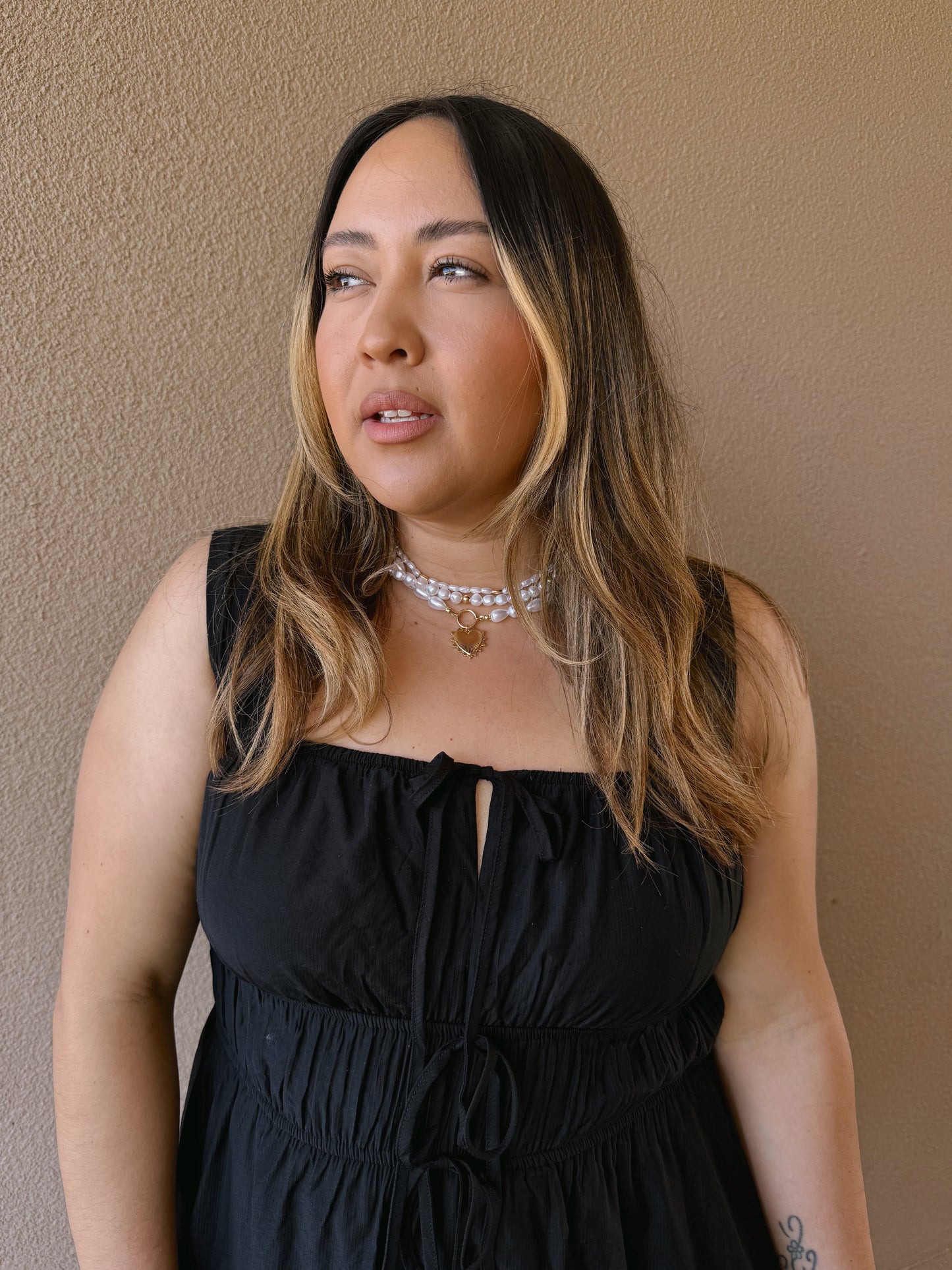 Sunset Sleeveless Mini Dress- Black