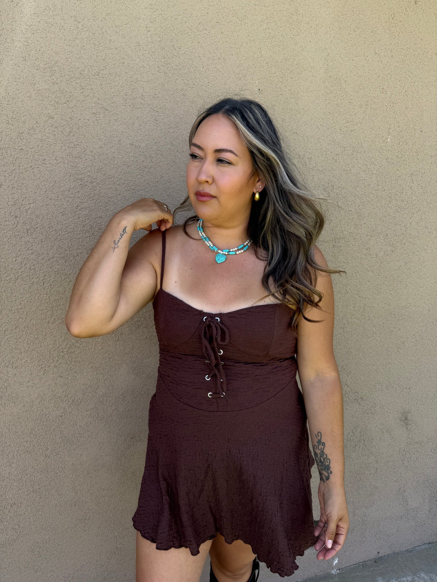Carlita Pearl & Turquoise Necklace