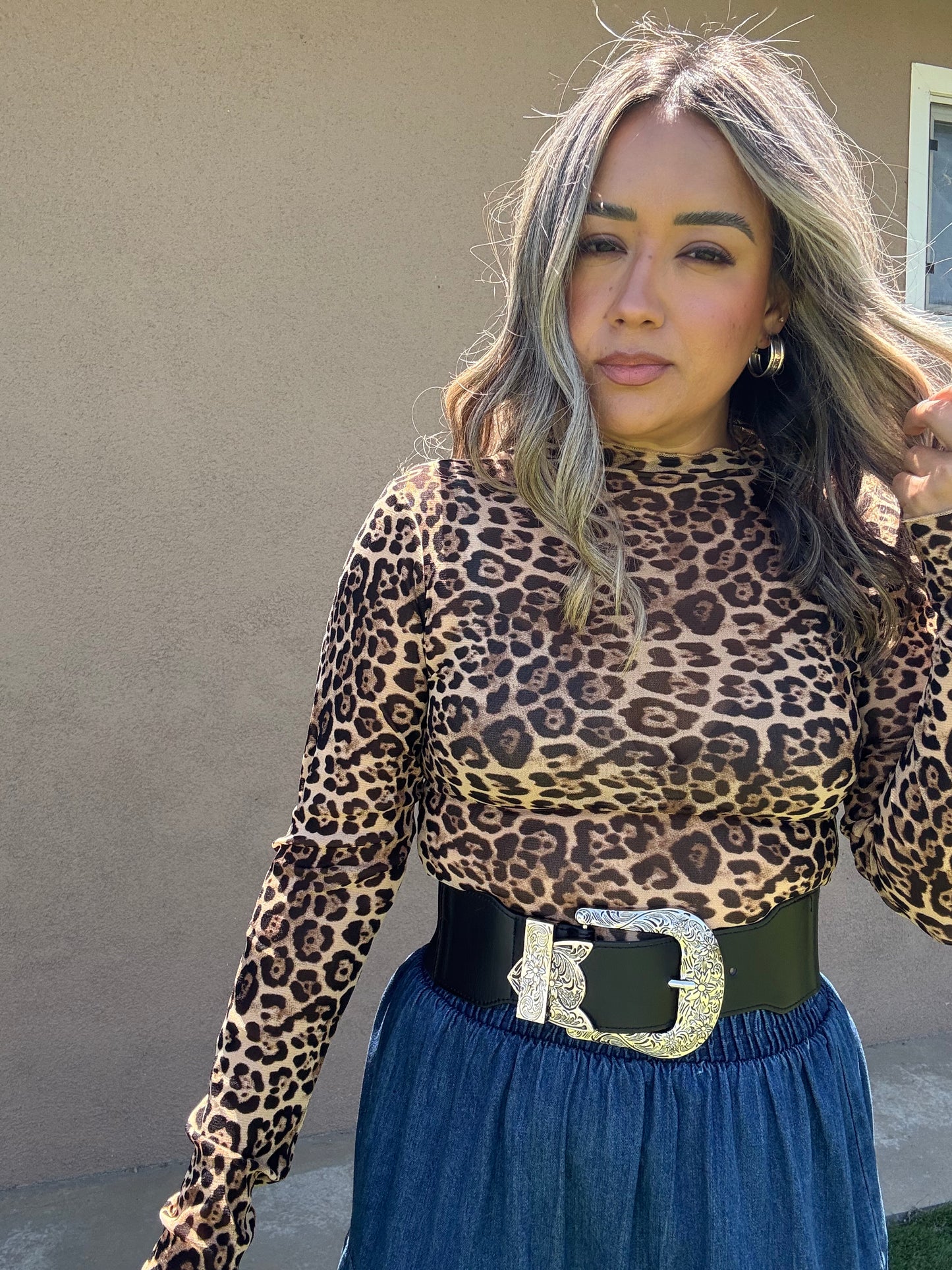 Lunita Stretchy Oversized Buckle Belt