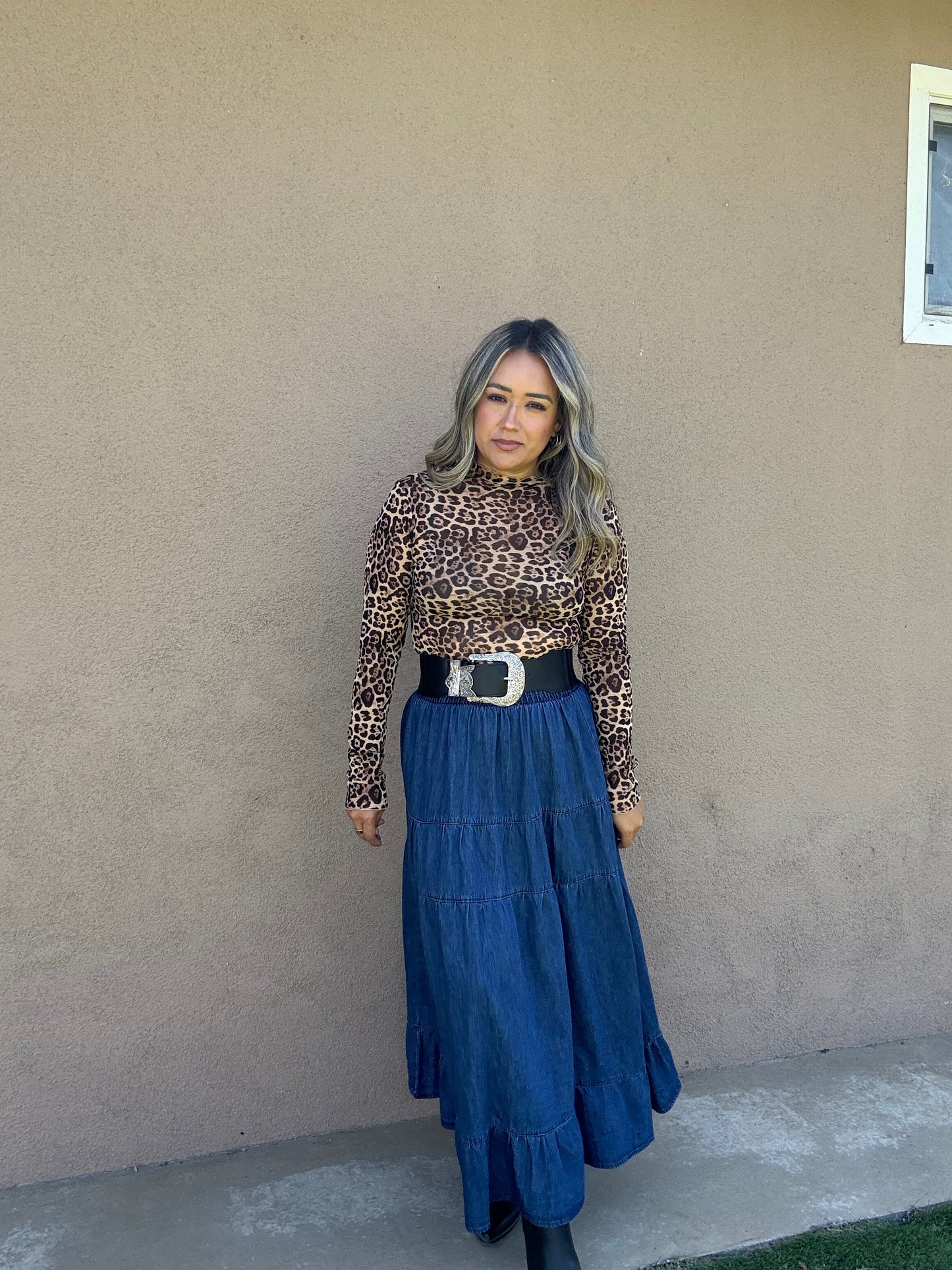 Lunita Stretchy Oversized Buckle Belt