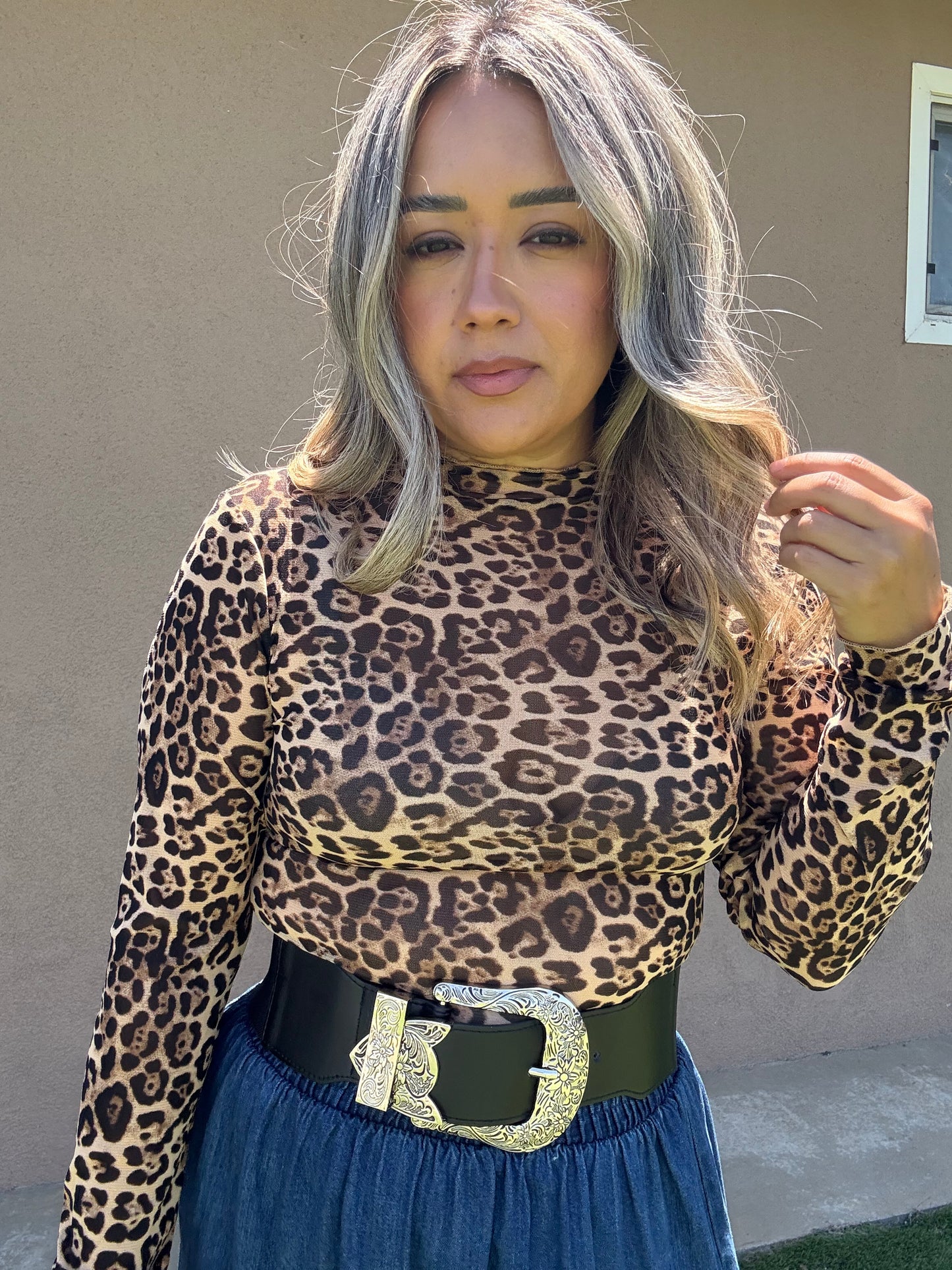 Lunita Stretchy Oversized Buckle Belt