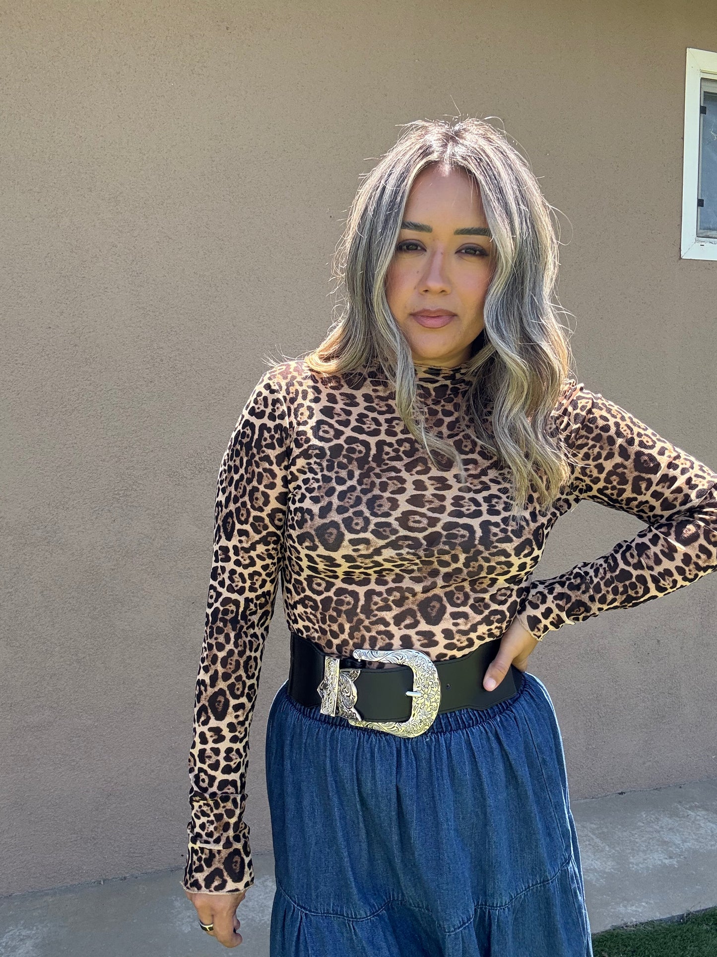 Lunita Stretchy Oversized Buckle Belt