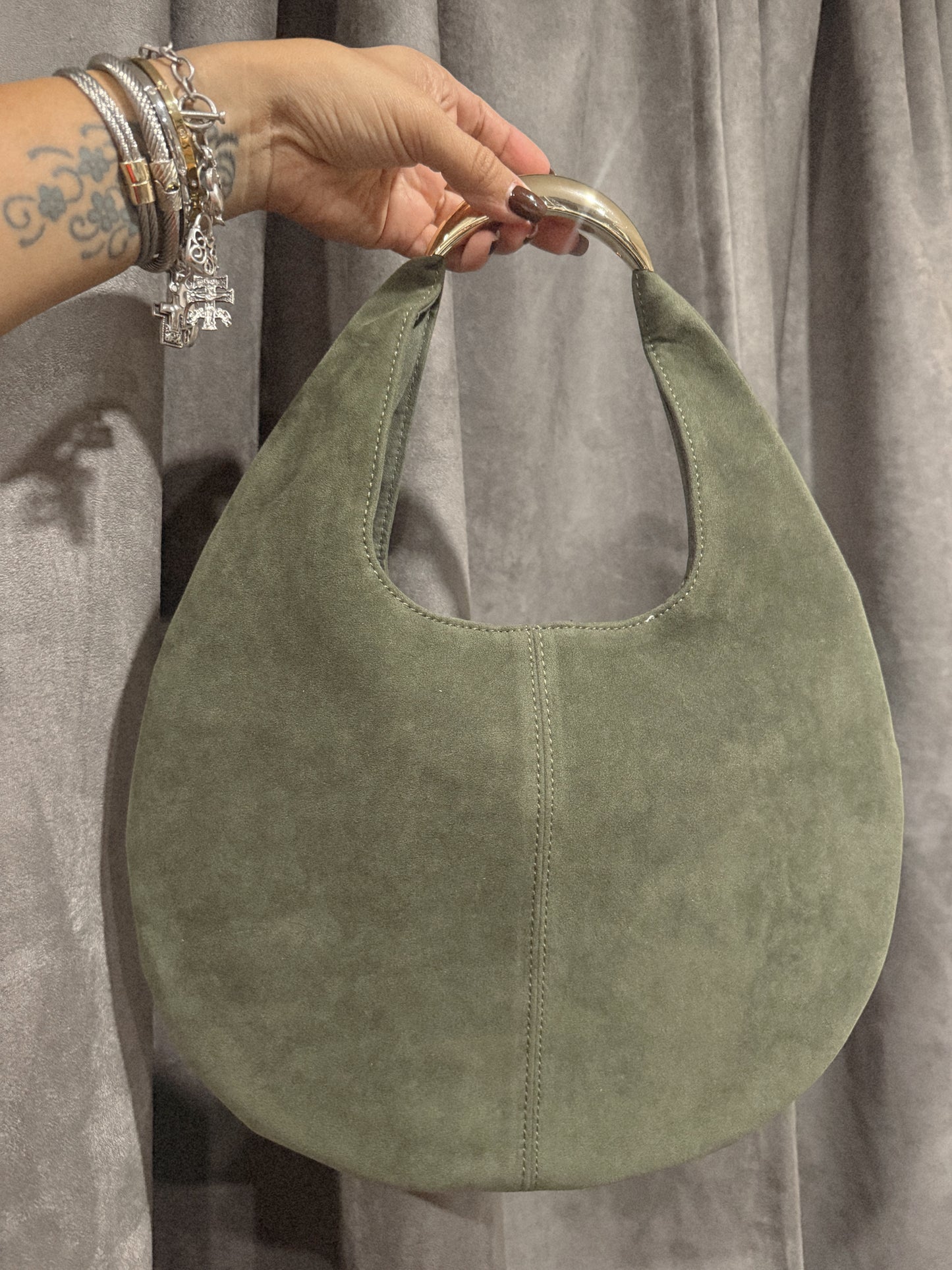 Fall Girl Suede Hobo Bag