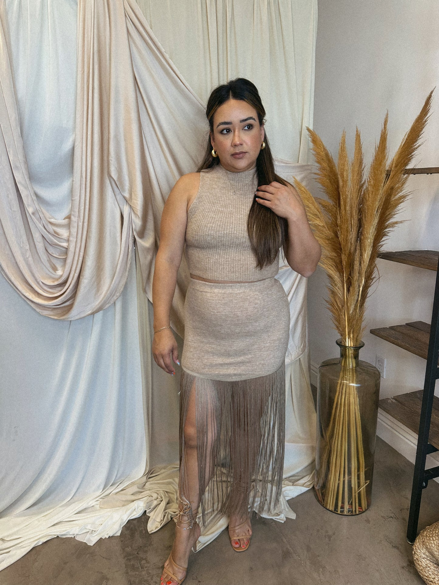 Coastal Cowgirl Fringe Skirt Set
