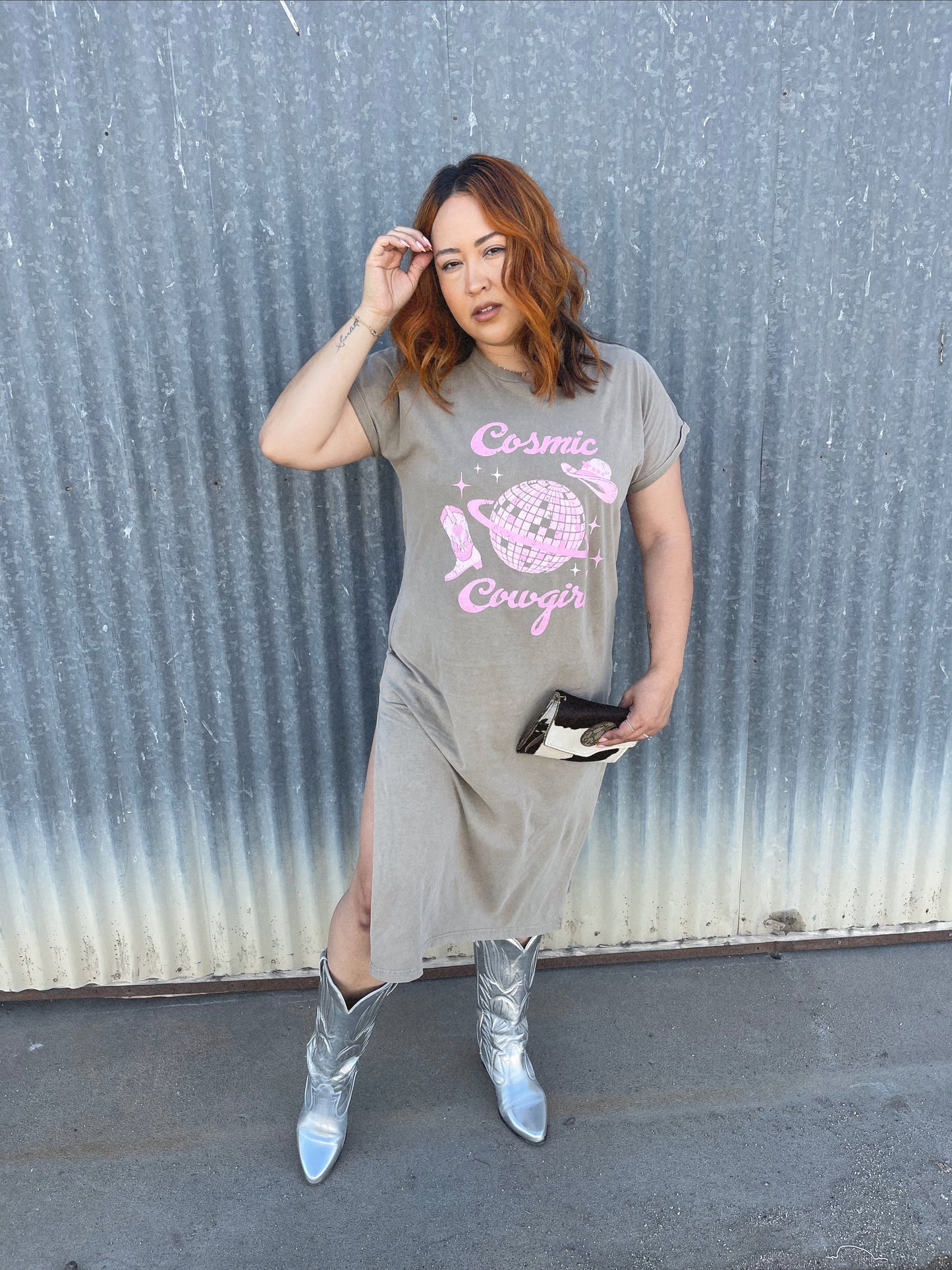 Cosmic Cowgirl T-Shirt Dress