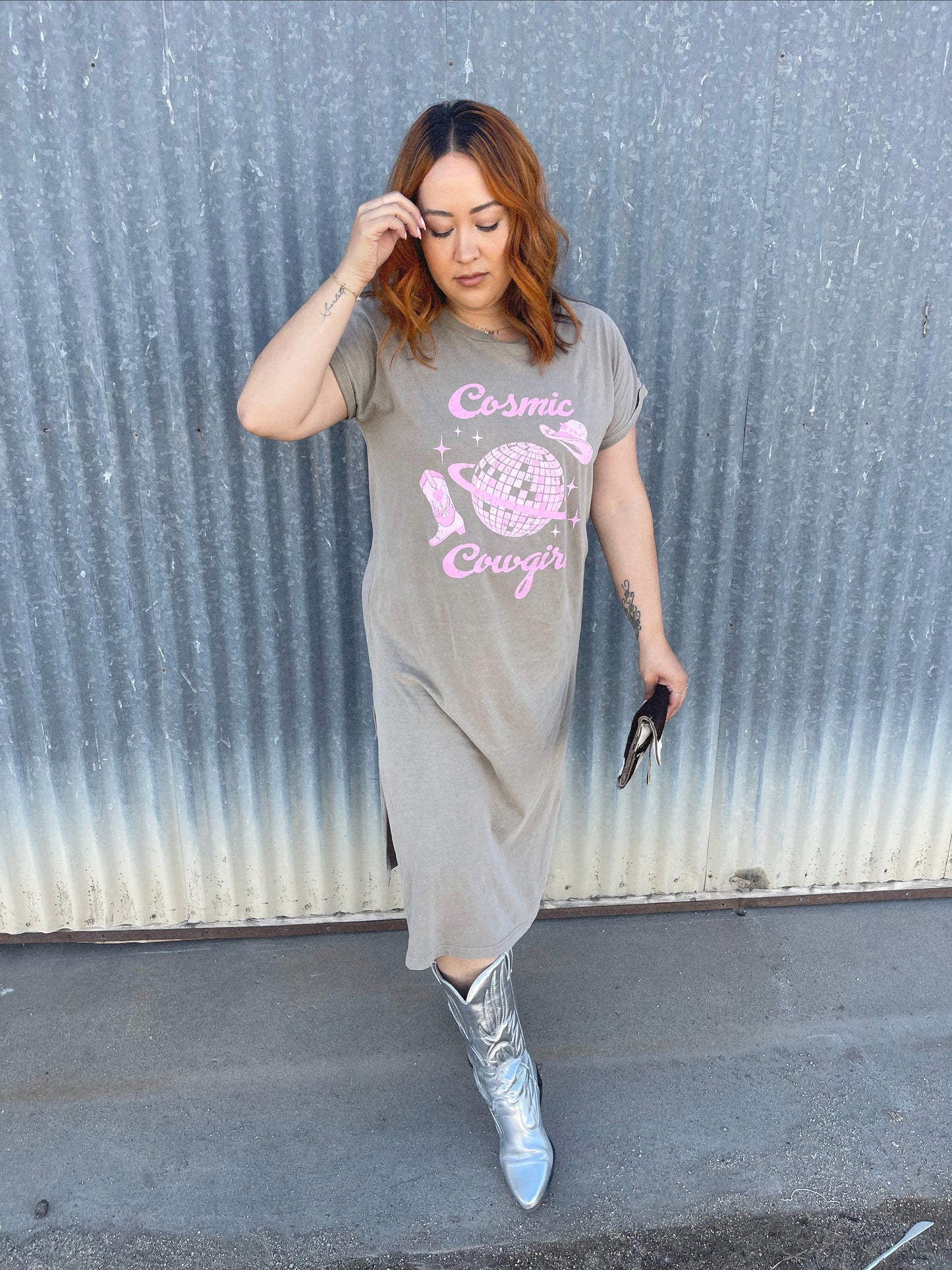 Cosmic Cowgirl T-Shirt Dress