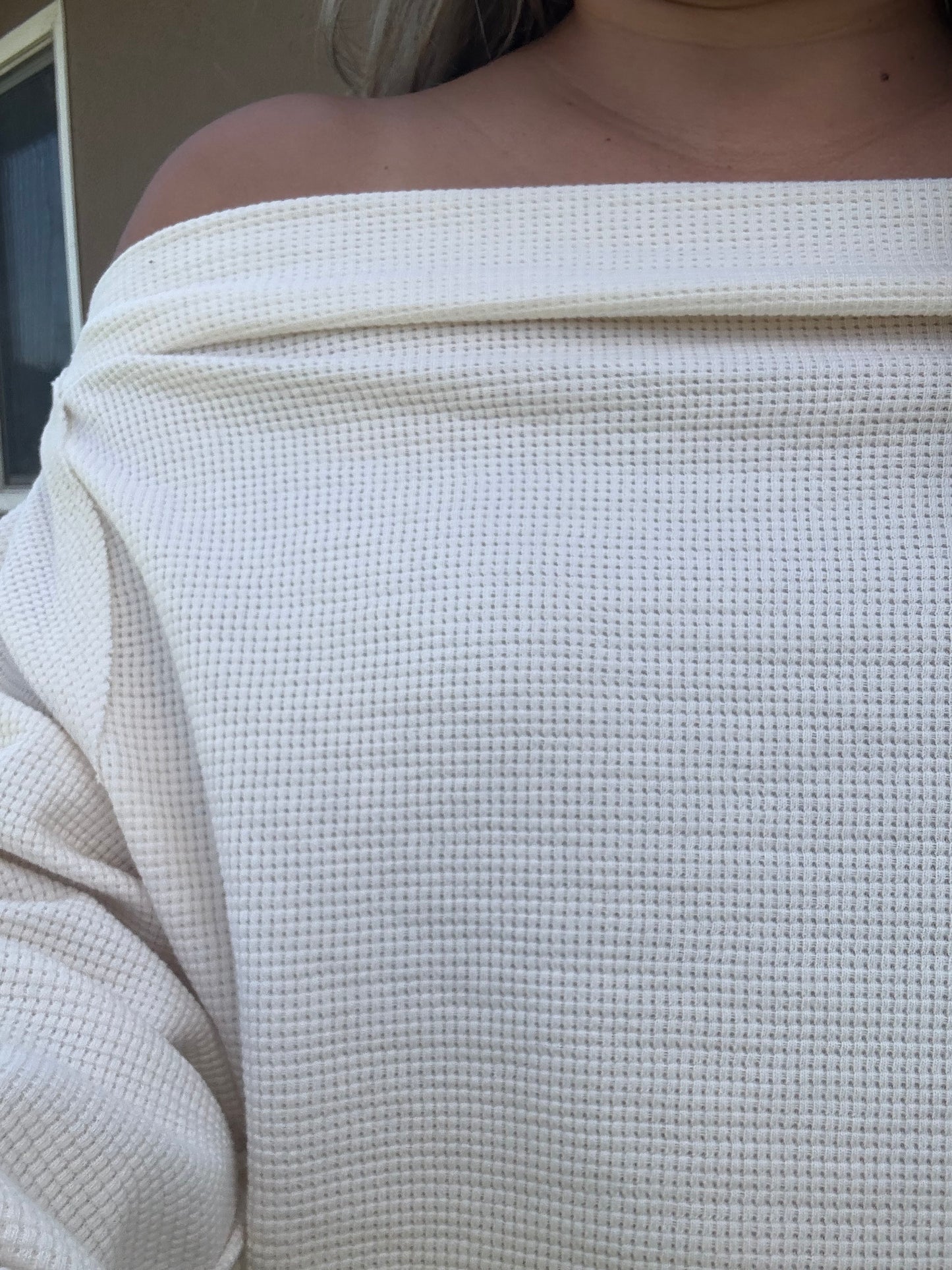 It’s Essential Off Shoulder Top- Cream