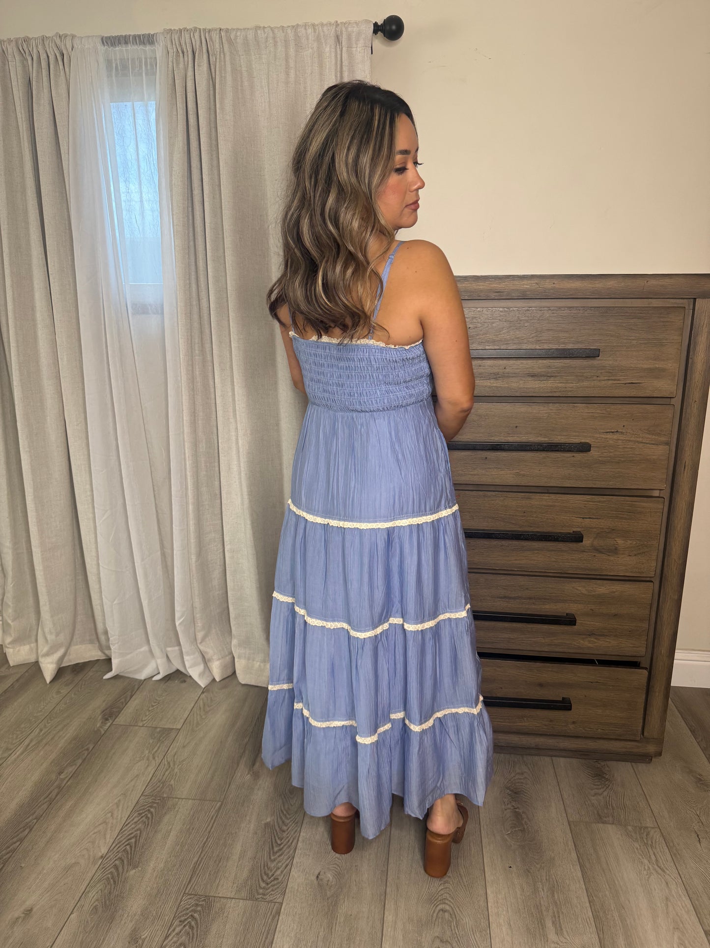 Bluebell Tiered Sundress- Periwinkle
