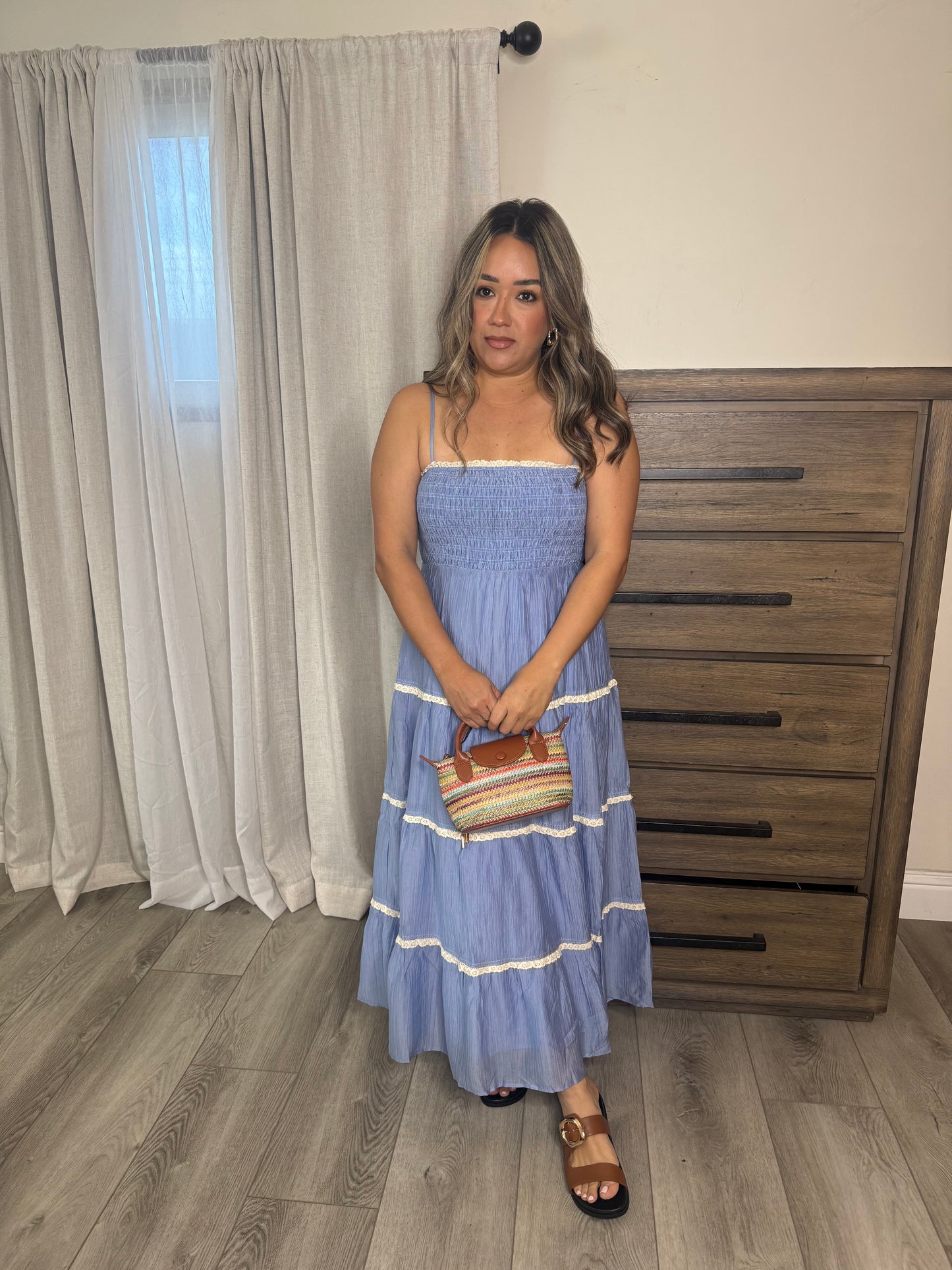 Bluebell Tiered Sundress- Periwinkle