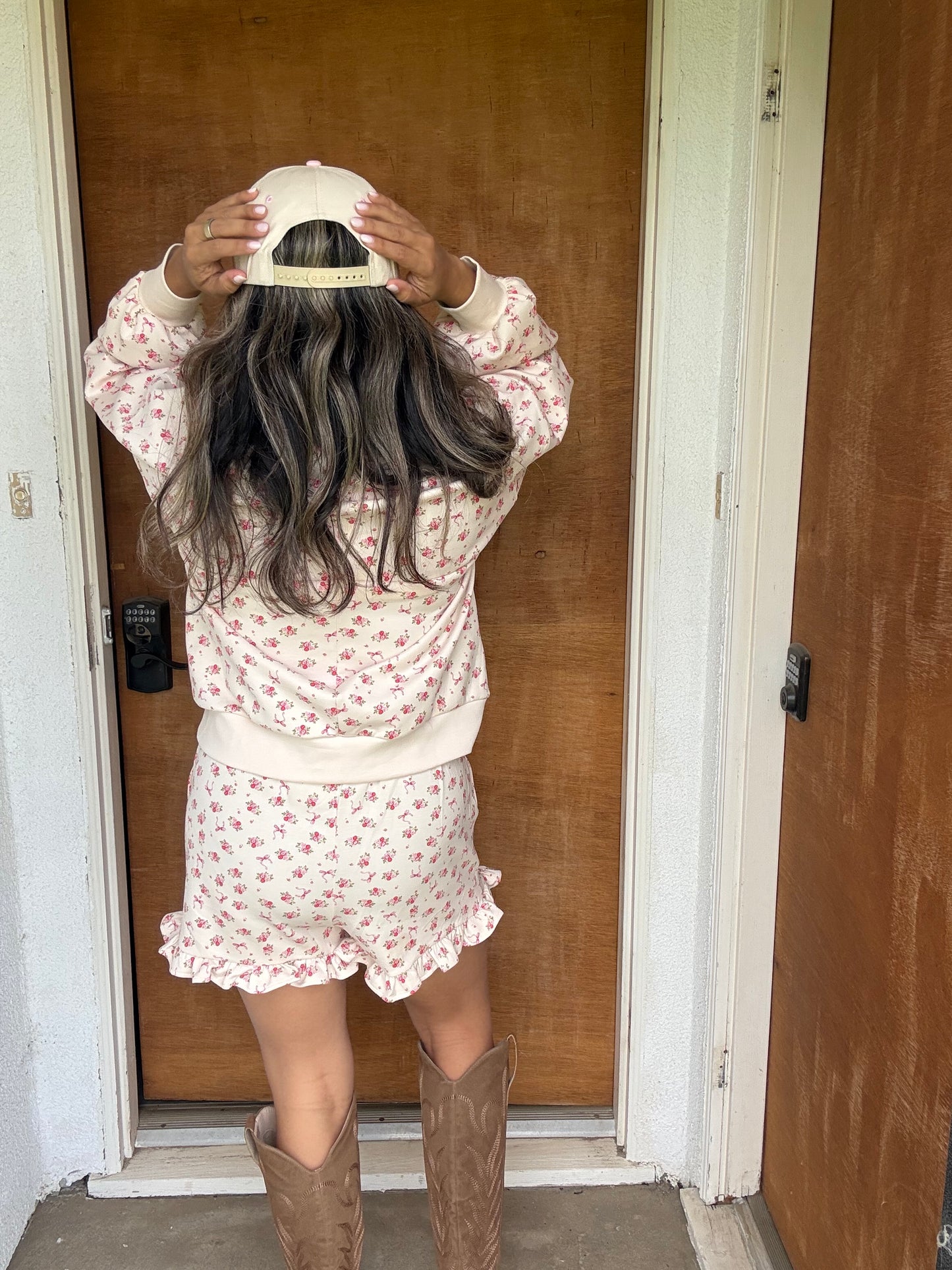 Hamptons Floral Ruffle Shorts Set