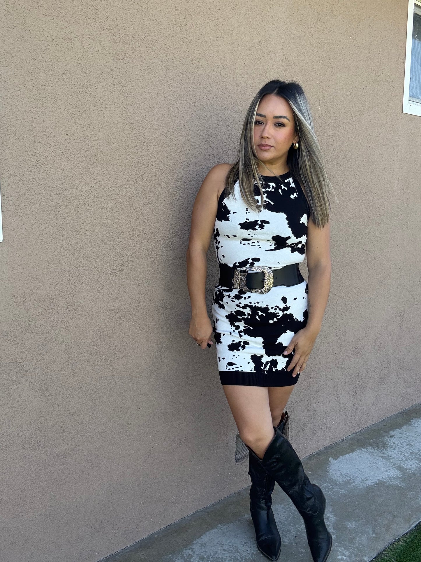 Rodeo Night Cow Skirt Set