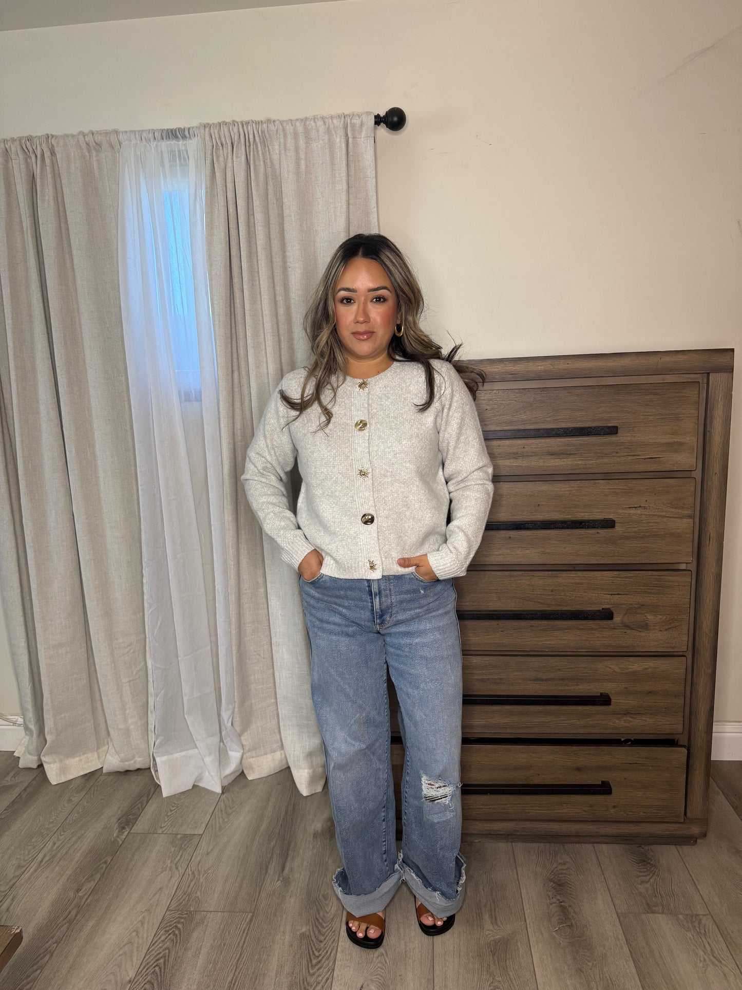 Solecito Cardigan- Grey