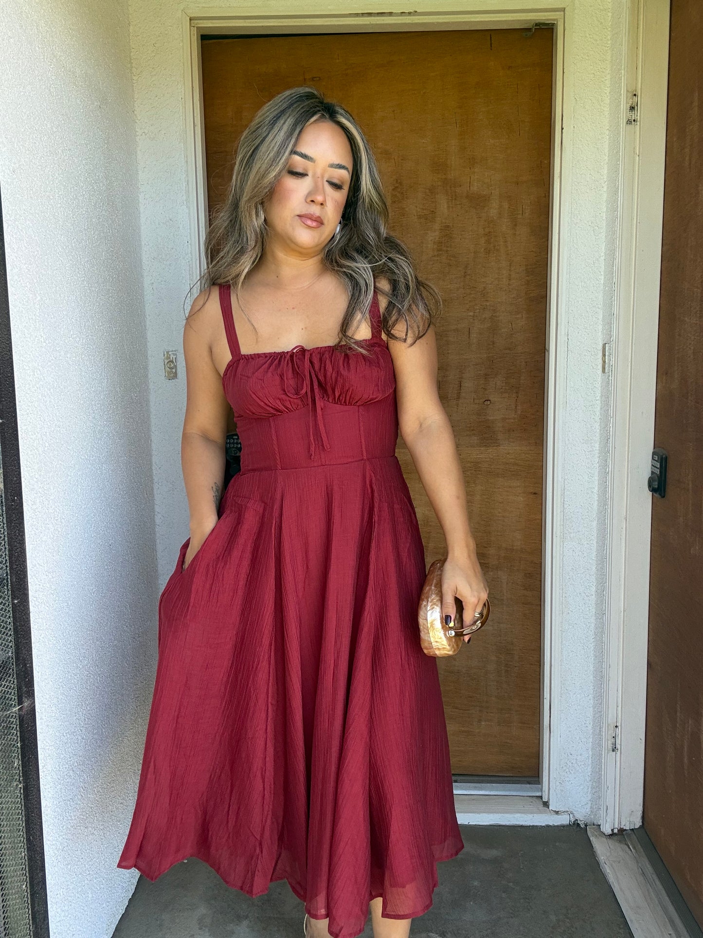 Hermosa Bustier Midi Dress