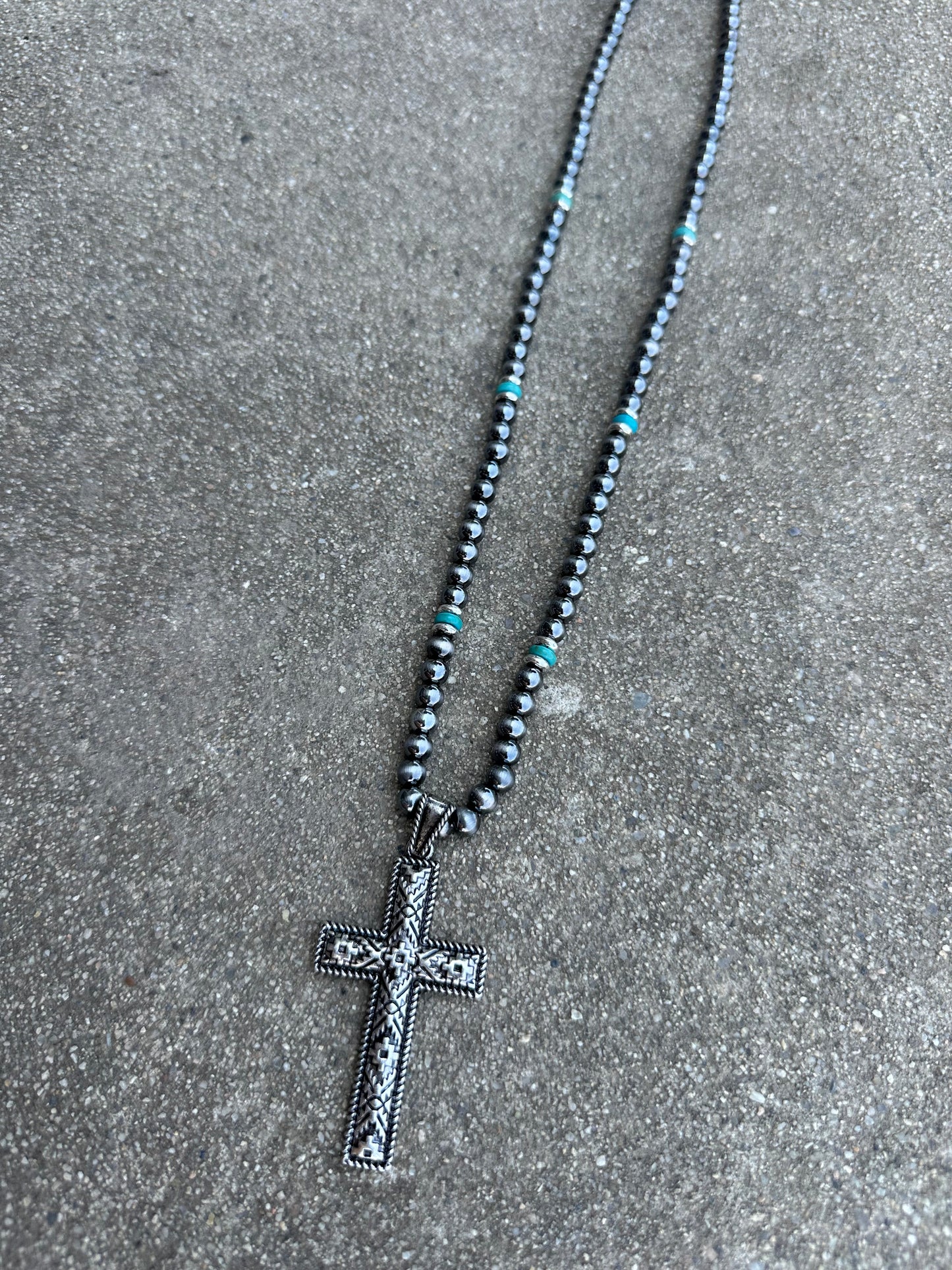 Long Line Cross Necklace
