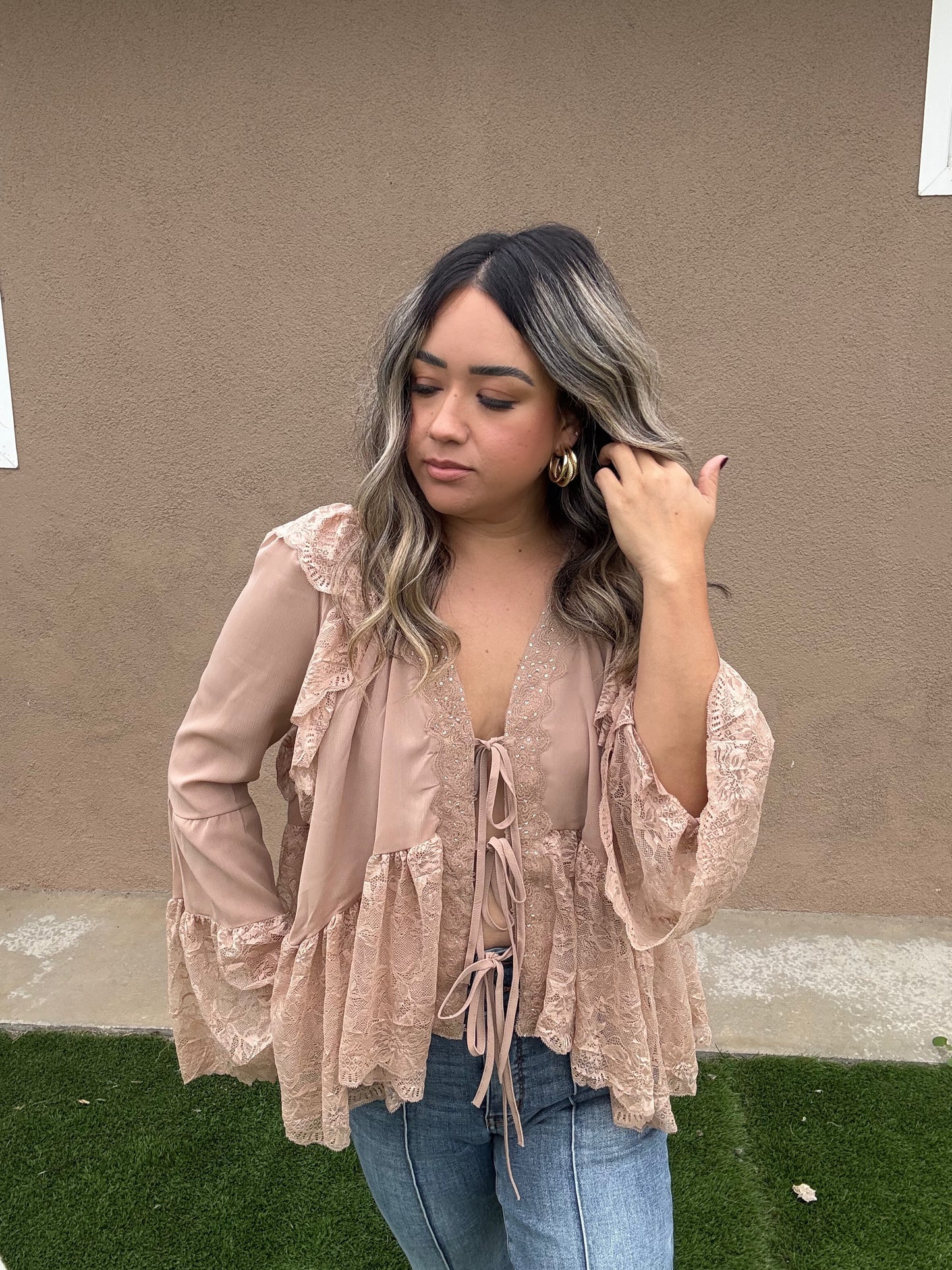 Hayrides Sequin Boho Top