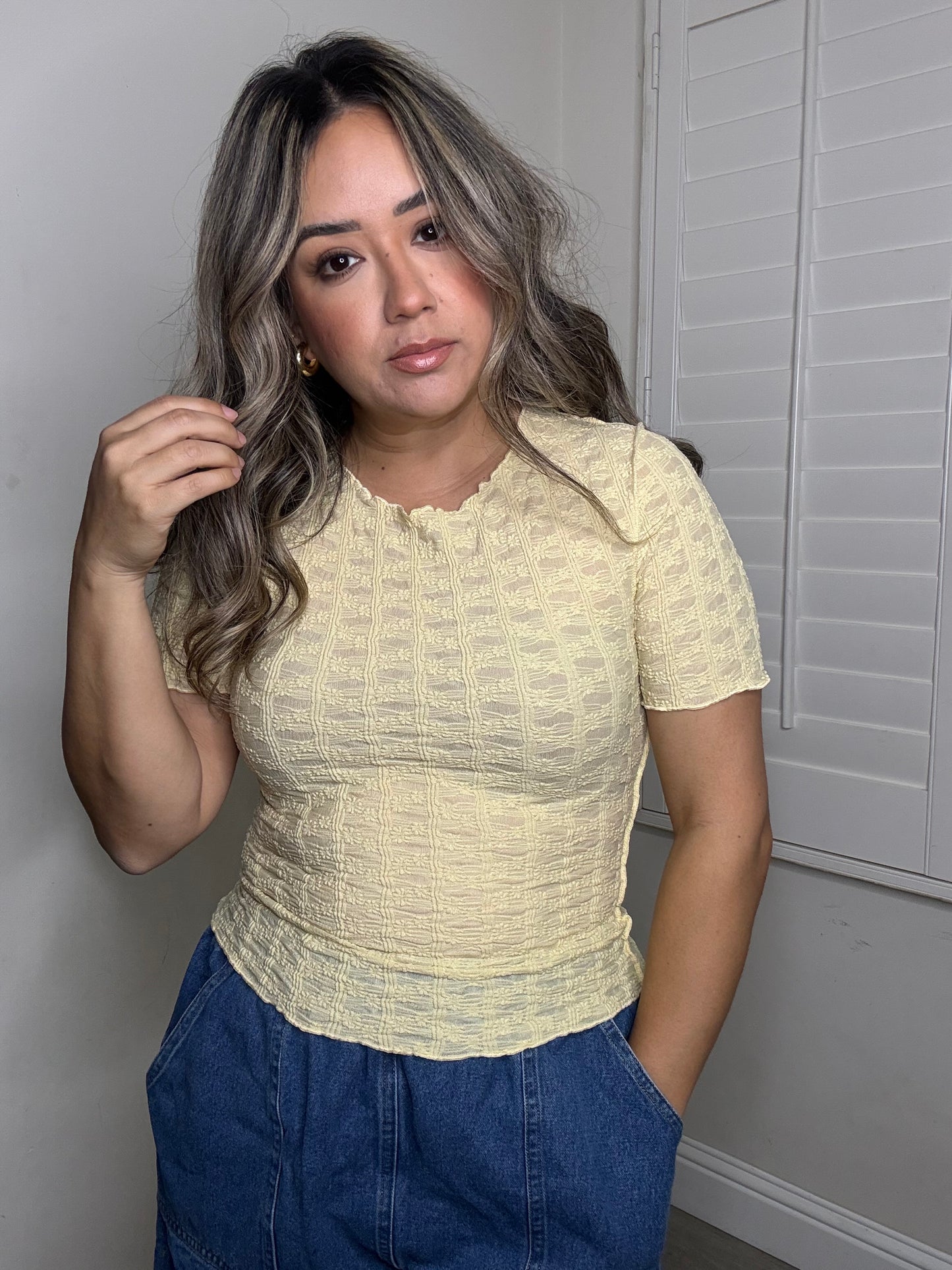 Ellie Ruffle Hem Top