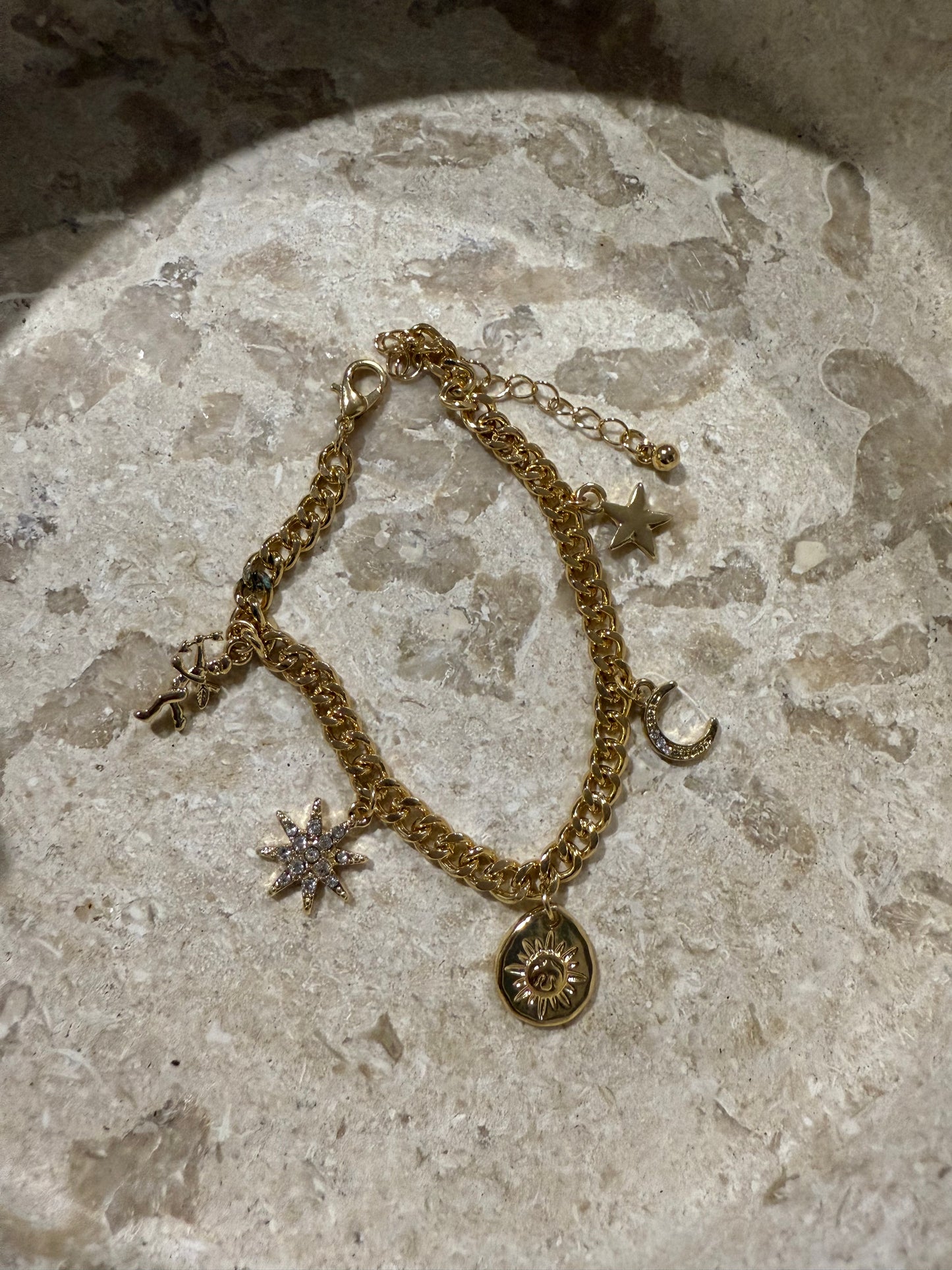 Estrellitas Charm Bracelet- Gold