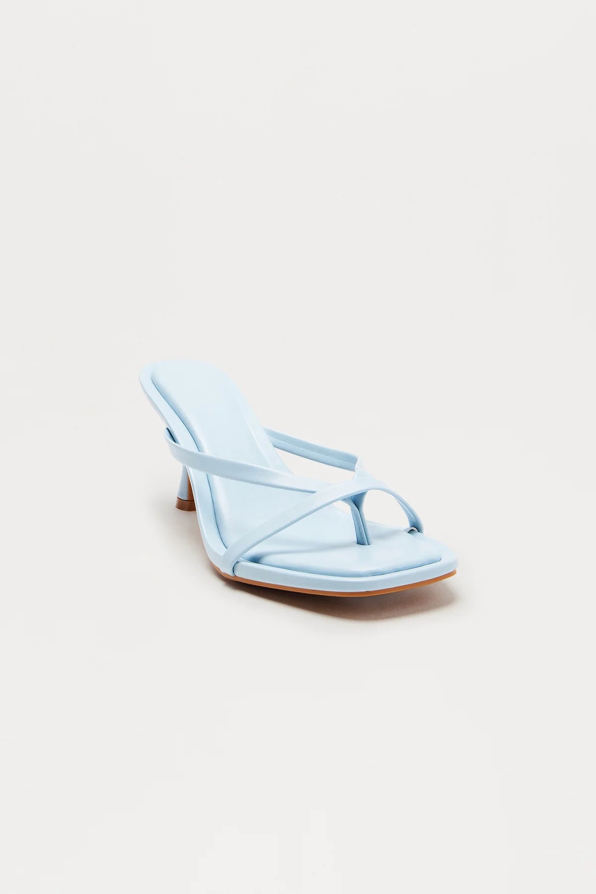 Selena Baby Blue Thong Kitten Heel